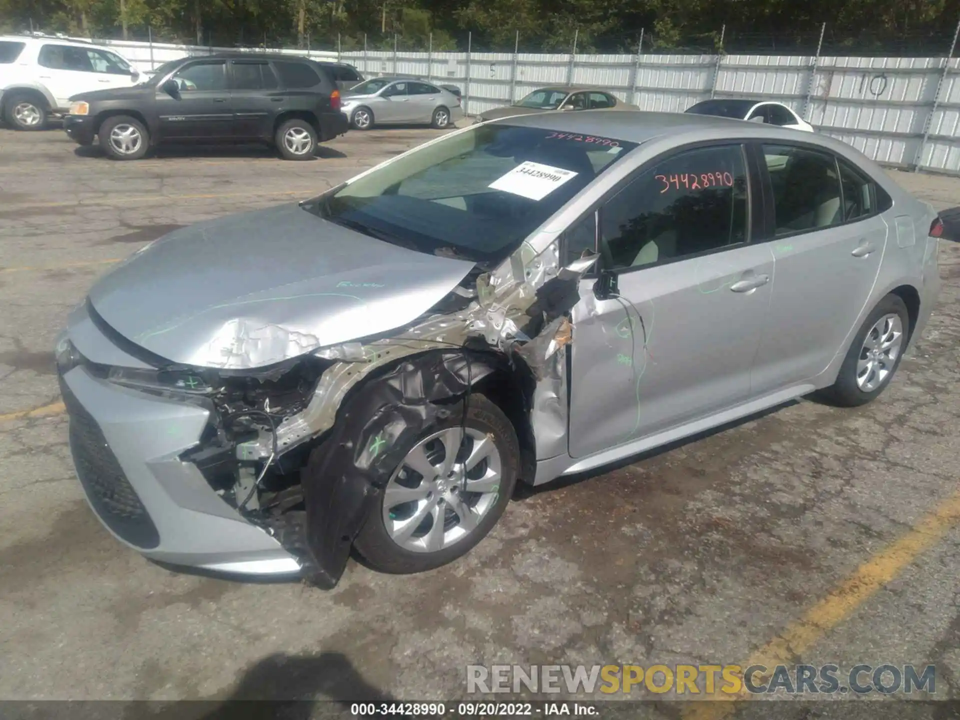 2 Photograph of a damaged car 5YFEPRAE6LP036432 TOYOTA COROLLA 2020