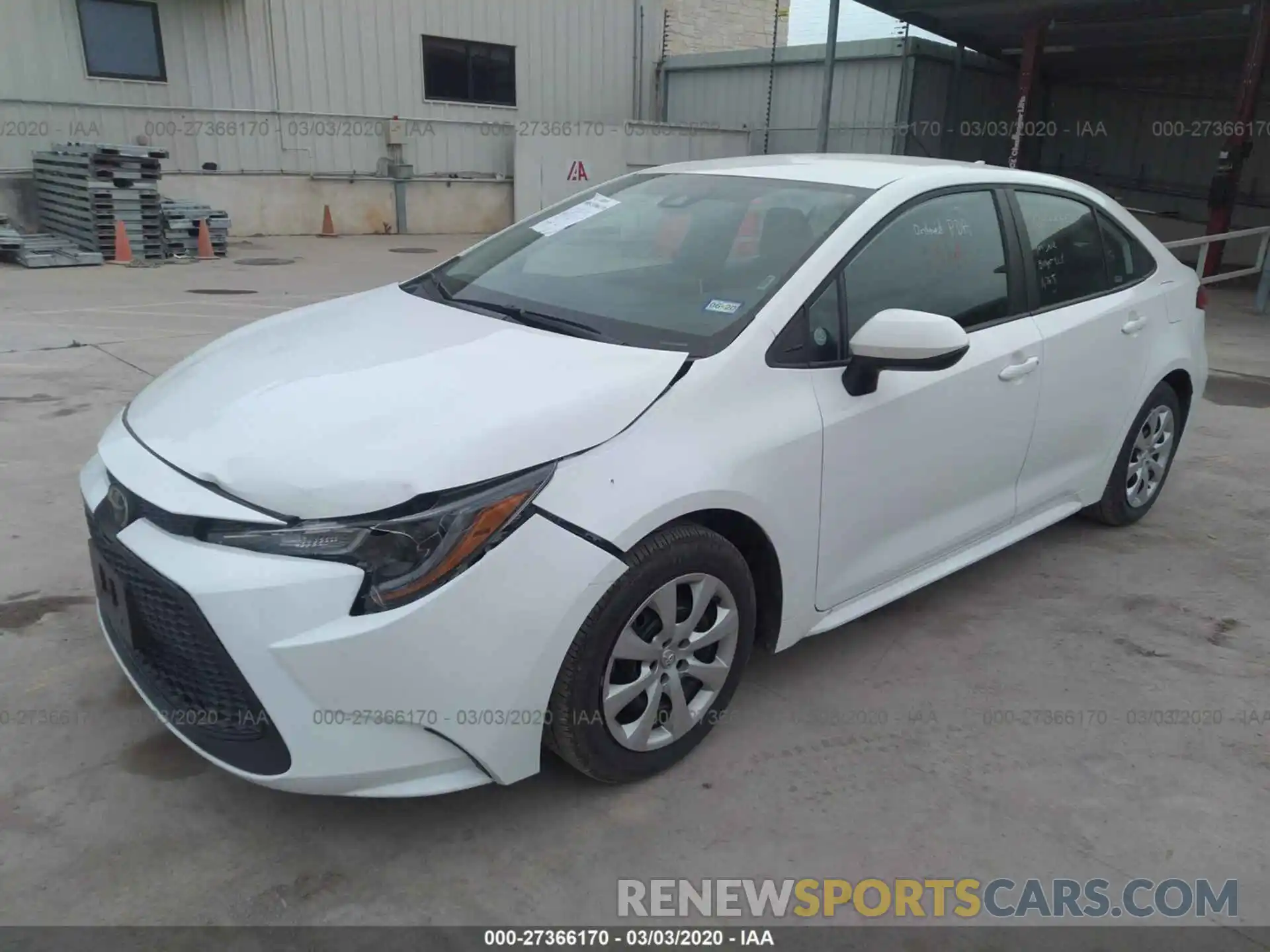 2 Photograph of a damaged car 5YFEPRAE6LP036978 TOYOTA COROLLA 2020