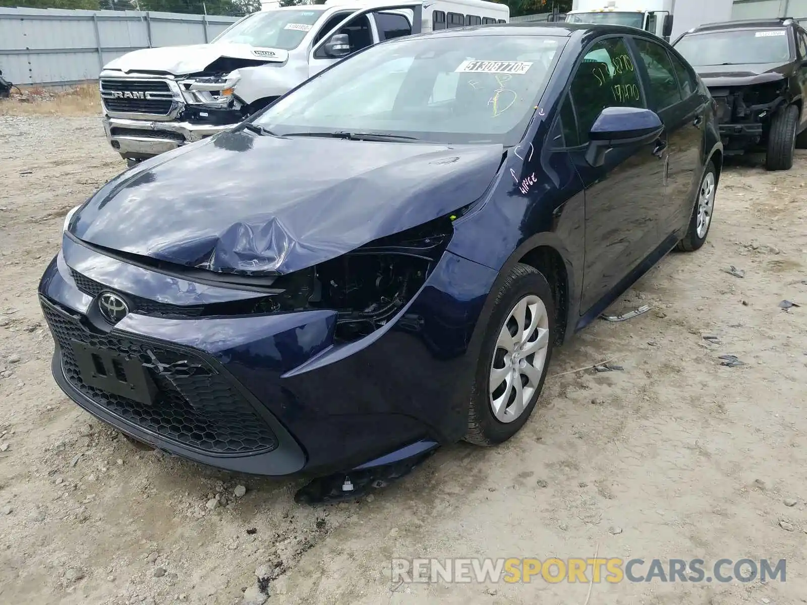 2 Photograph of a damaged car 5YFEPRAE6LP037242 TOYOTA COROLLA 2020