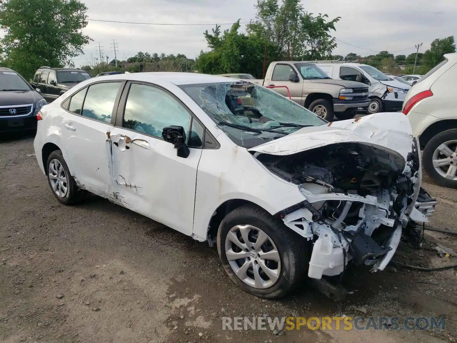 1 Photograph of a damaged car 5YFEPRAE6LP037824 TOYOTA COROLLA 2020