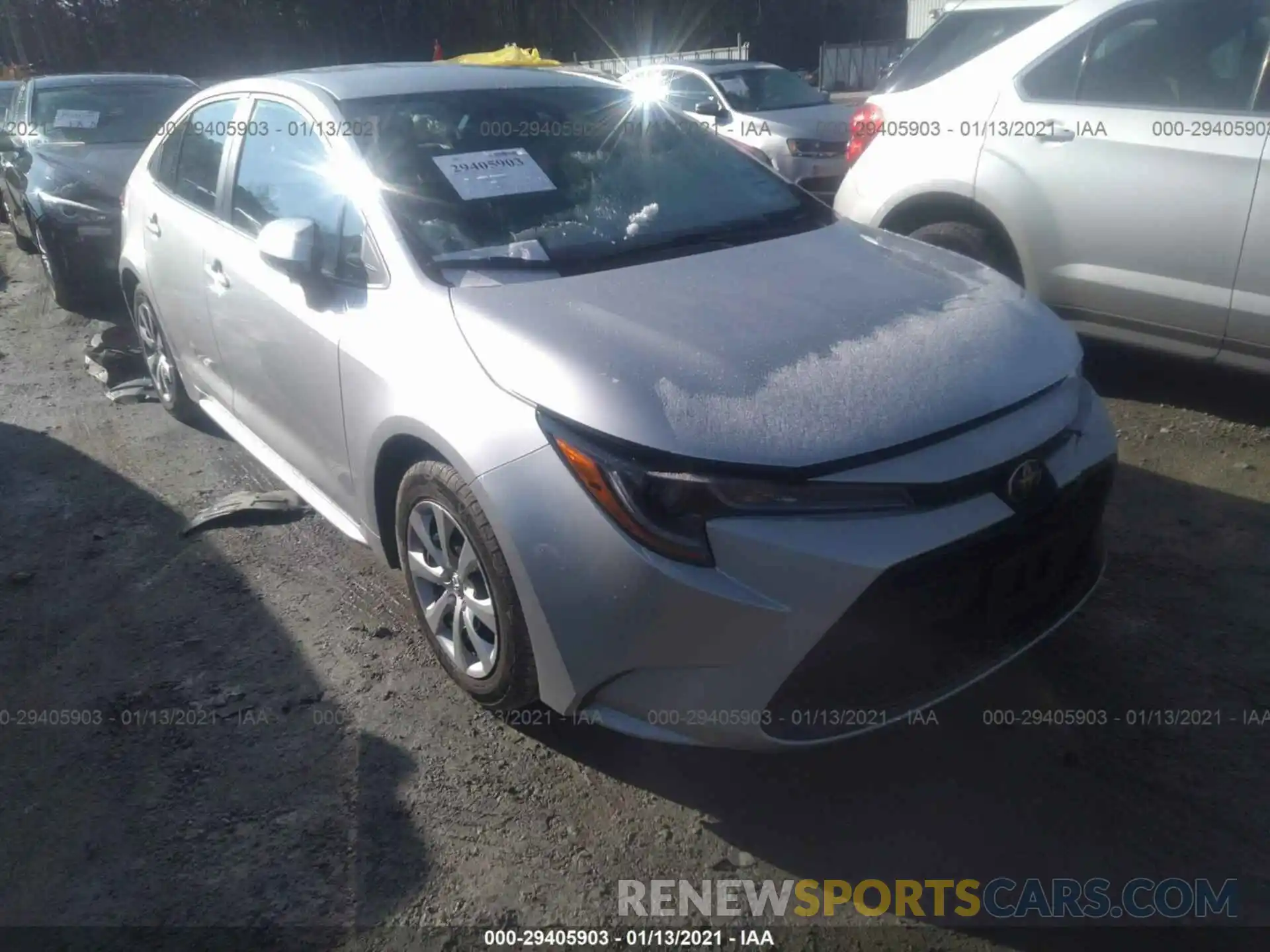 1 Photograph of a damaged car 5YFEPRAE6LP038424 TOYOTA COROLLA 2020