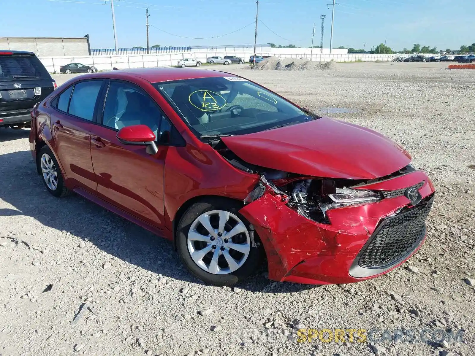 1 Photograph of a damaged car 5YFEPRAE6LP040237 TOYOTA COROLLA 2020