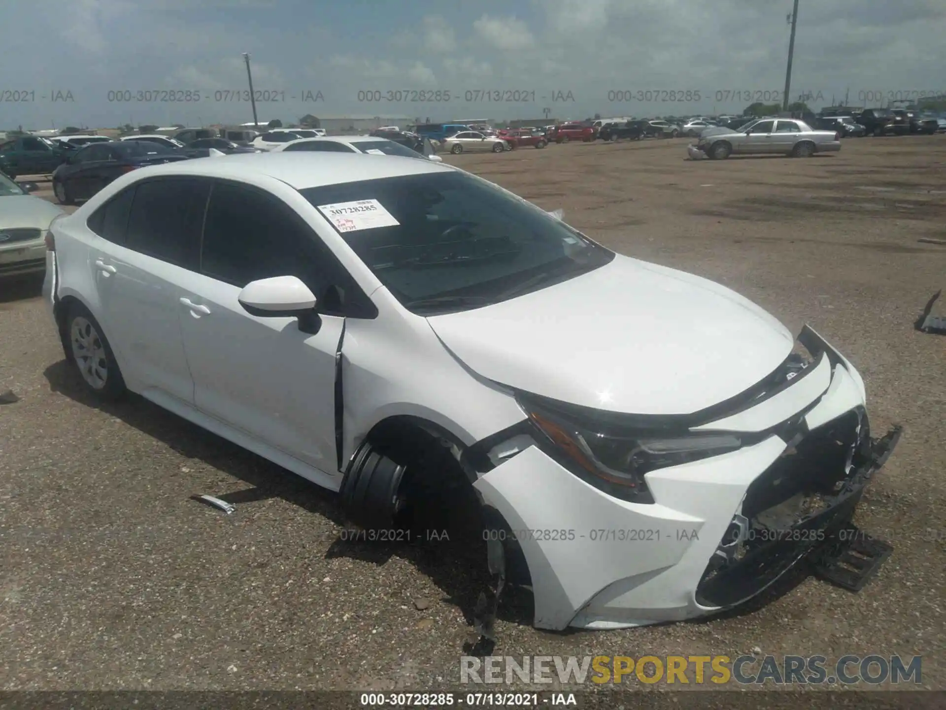 1 Photograph of a damaged car 5YFEPRAE6LP042117 TOYOTA COROLLA 2020