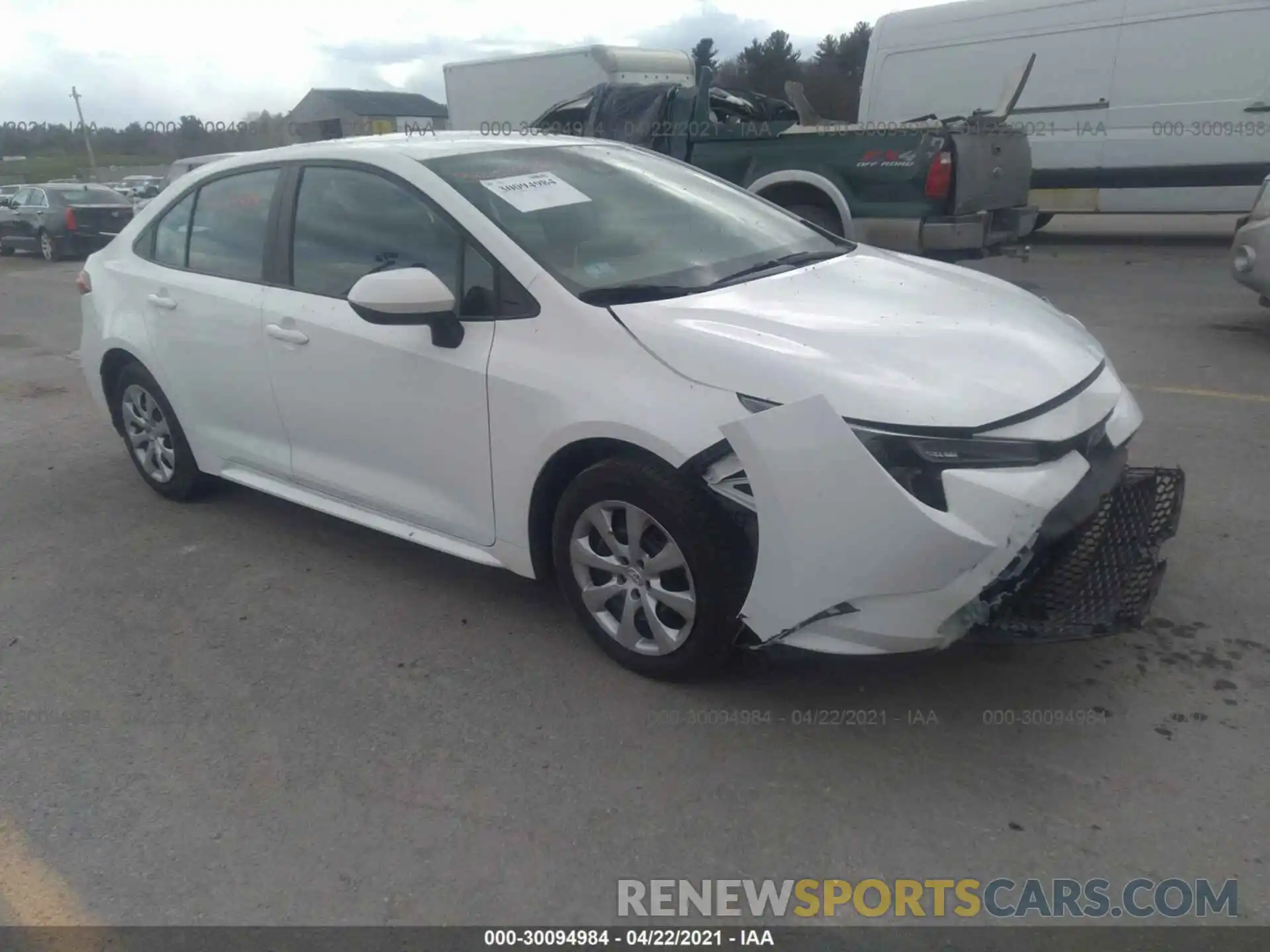 1 Photograph of a damaged car 5YFEPRAE6LP048547 TOYOTA COROLLA 2020