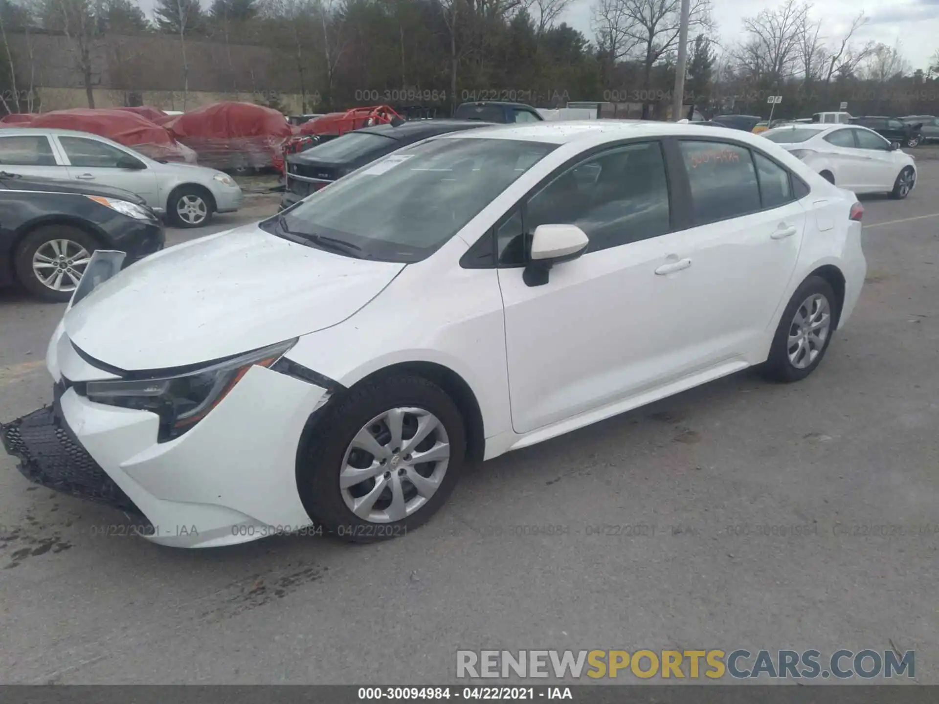 2 Photograph of a damaged car 5YFEPRAE6LP048547 TOYOTA COROLLA 2020