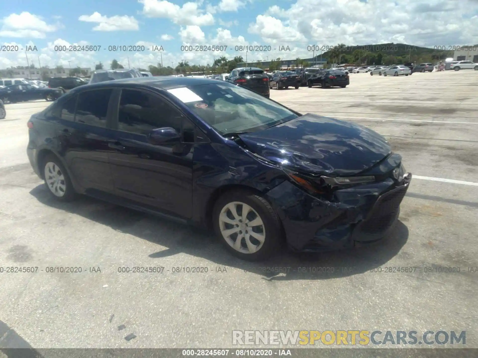 1 Photograph of a damaged car 5YFEPRAE6LP048791 TOYOTA COROLLA 2020