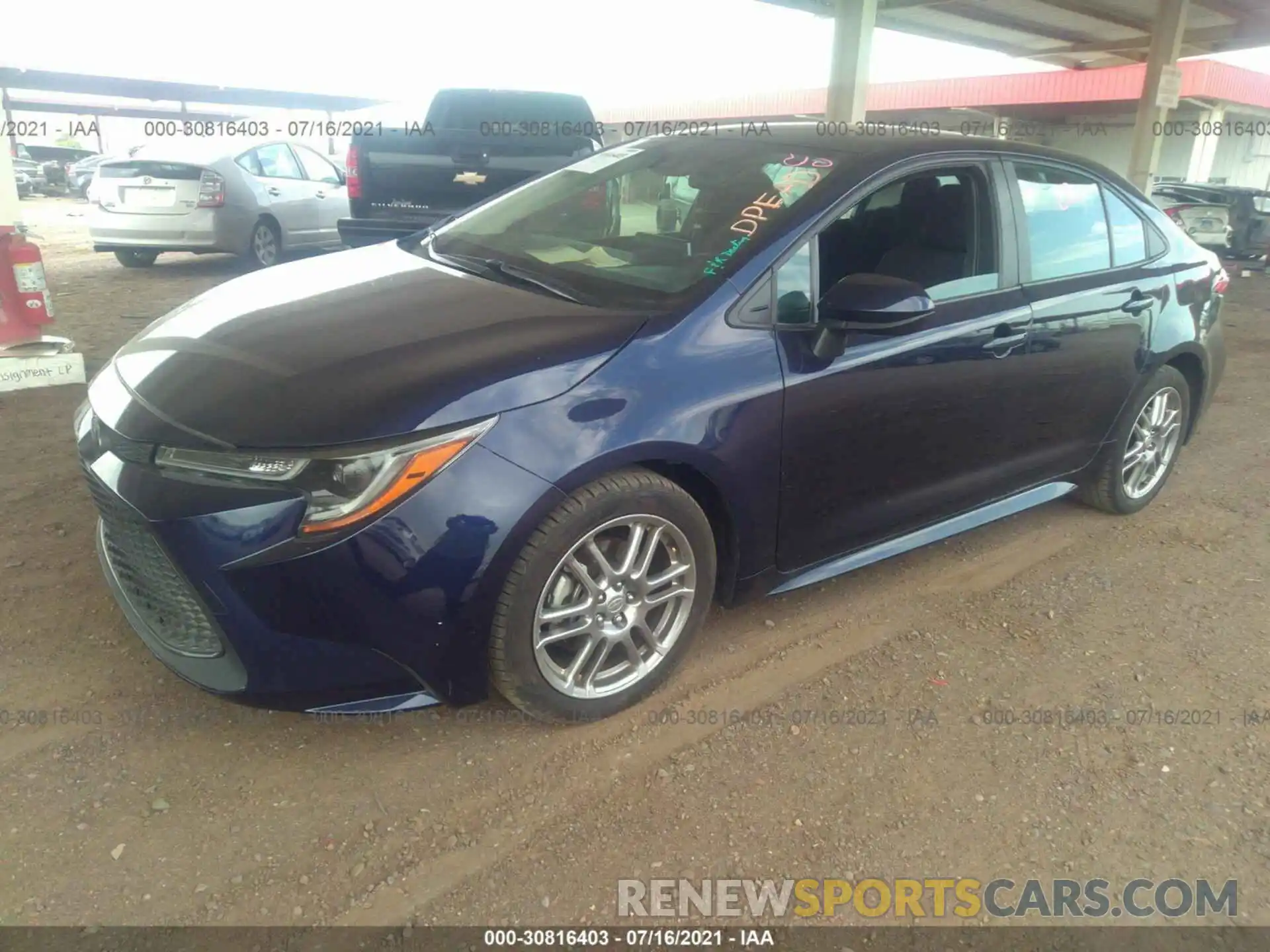 2 Photograph of a damaged car 5YFEPRAE6LP049987 TOYOTA COROLLA 2020