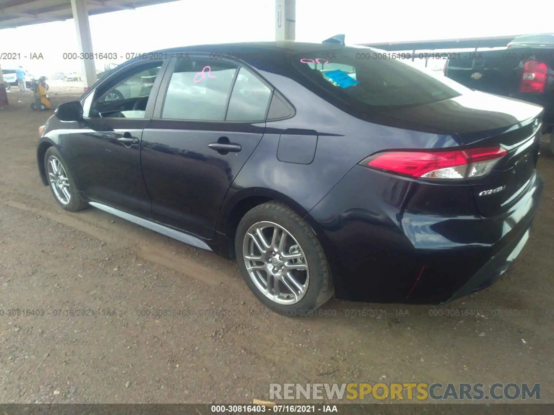 3 Photograph of a damaged car 5YFEPRAE6LP049987 TOYOTA COROLLA 2020