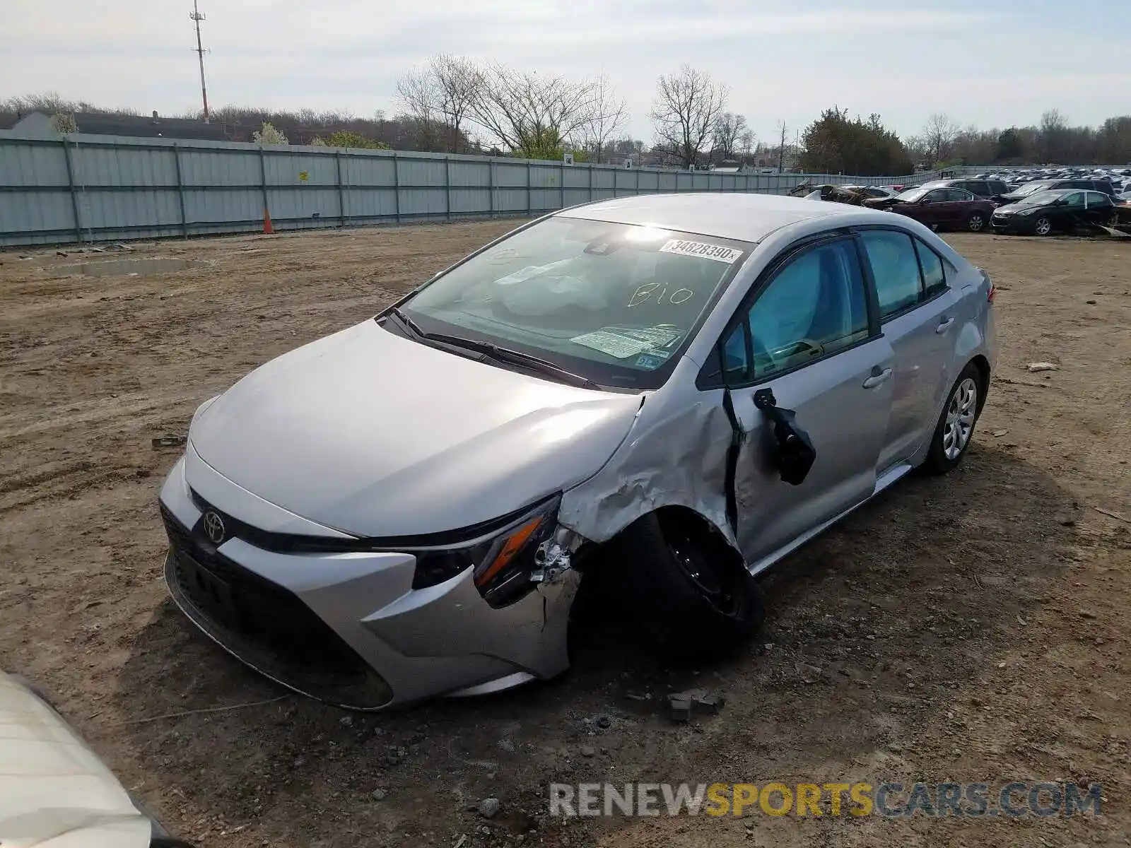 2 Photograph of a damaged car 5YFEPRAE6LP050296 TOYOTA COROLLA 2020