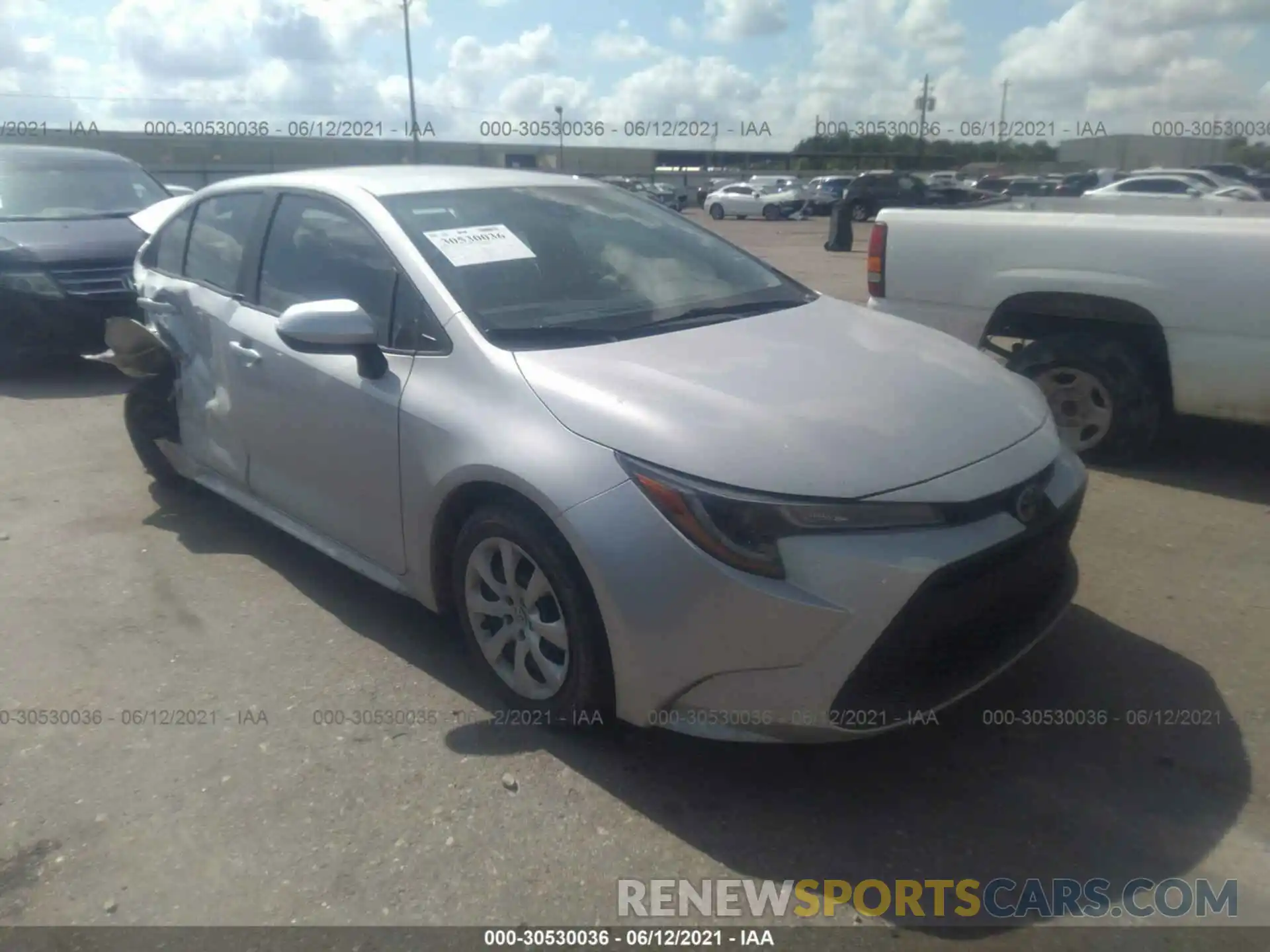 1 Photograph of a damaged car 5YFEPRAE6LP053506 TOYOTA COROLLA 2020