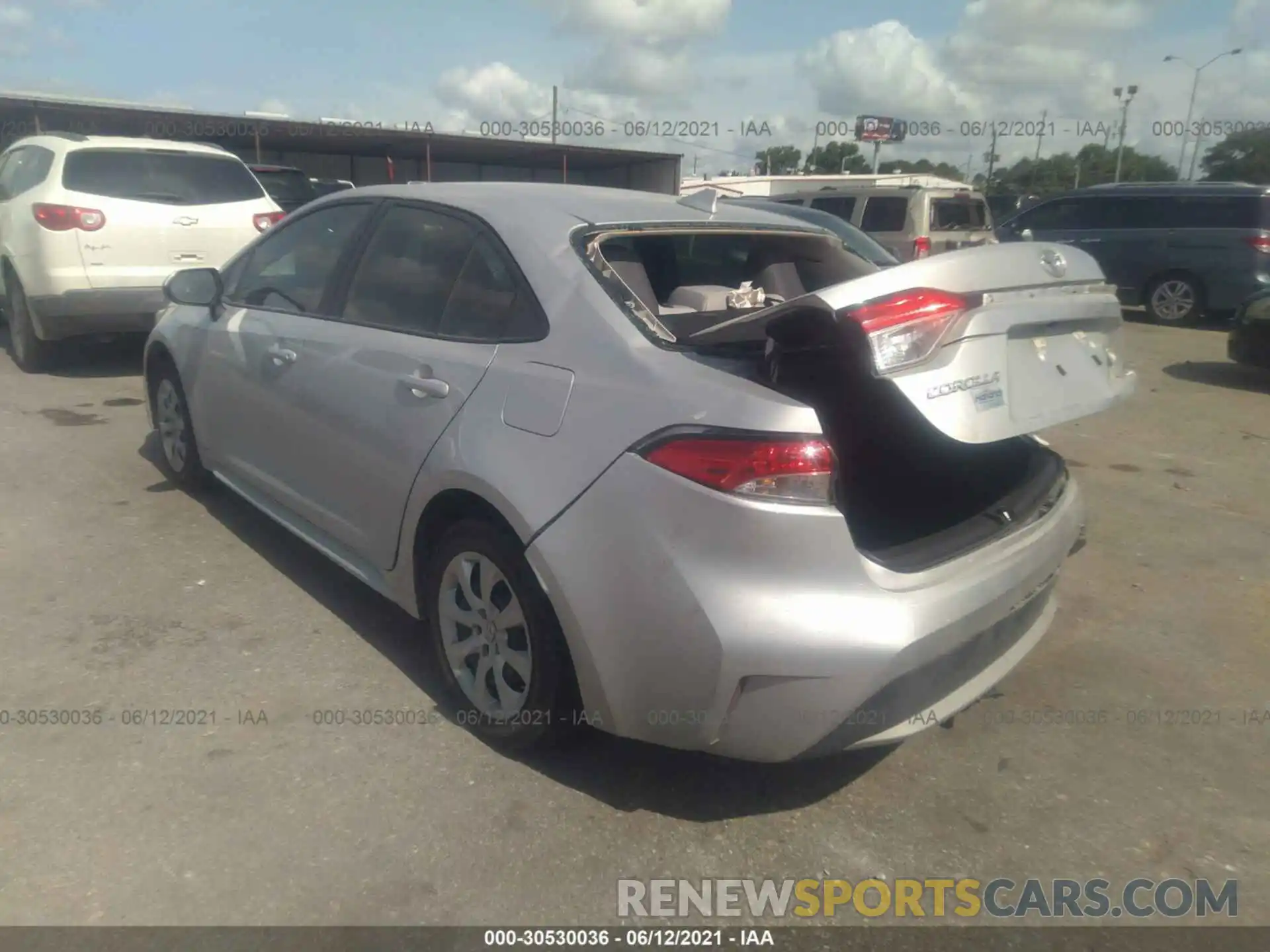 3 Photograph of a damaged car 5YFEPRAE6LP053506 TOYOTA COROLLA 2020