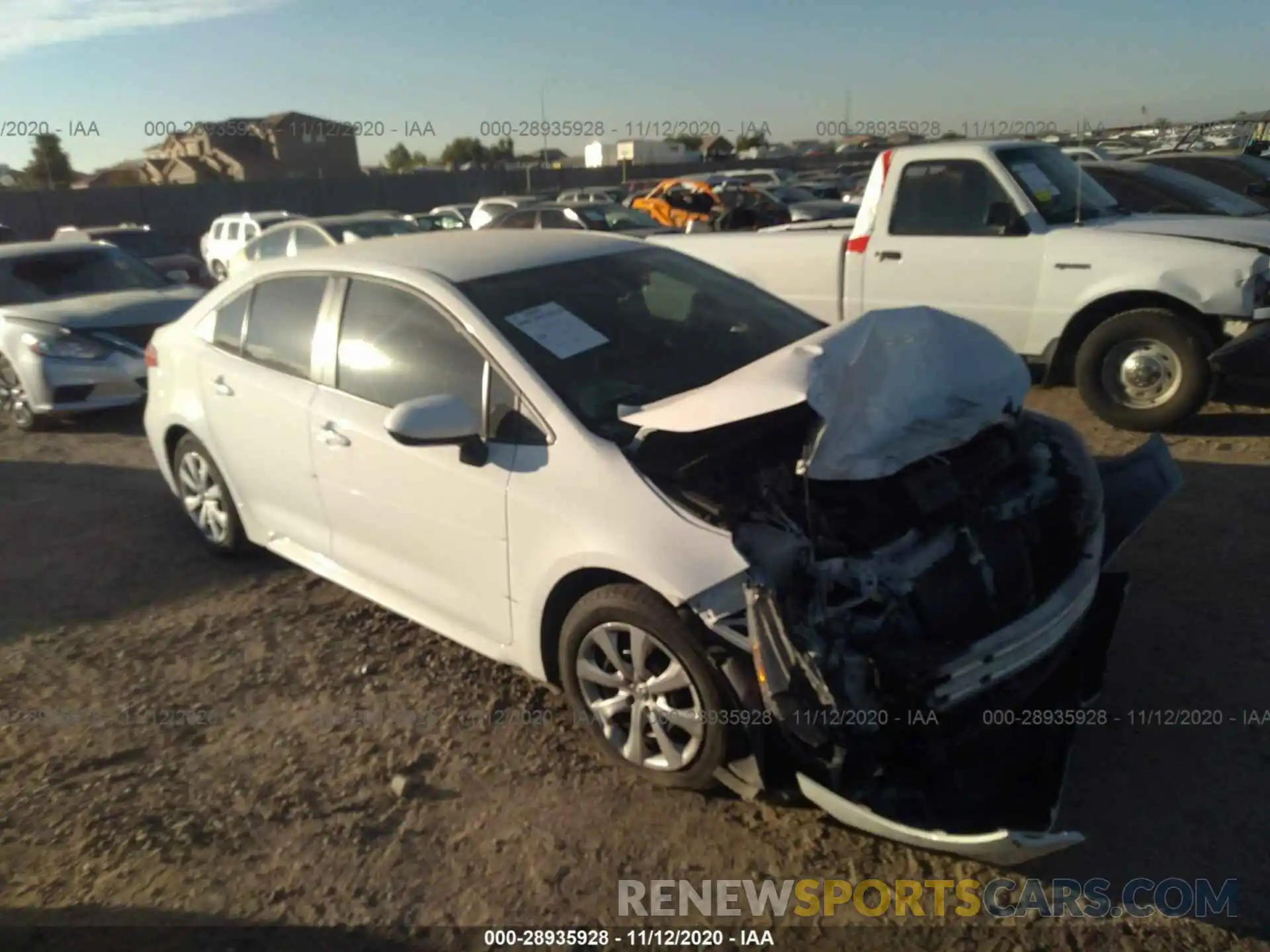 1 Photograph of a damaged car 5YFEPRAE6LP056440 TOYOTA COROLLA 2020