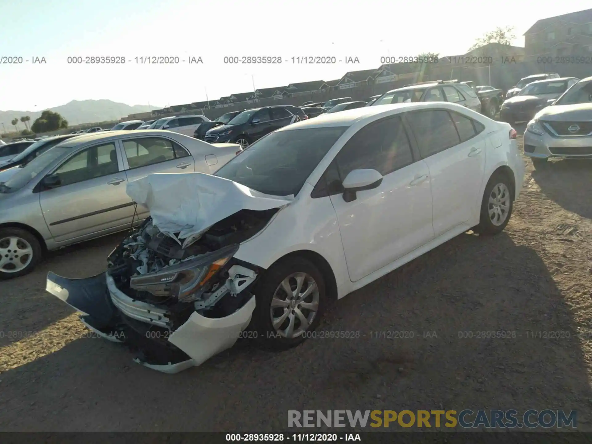 2 Photograph of a damaged car 5YFEPRAE6LP056440 TOYOTA COROLLA 2020