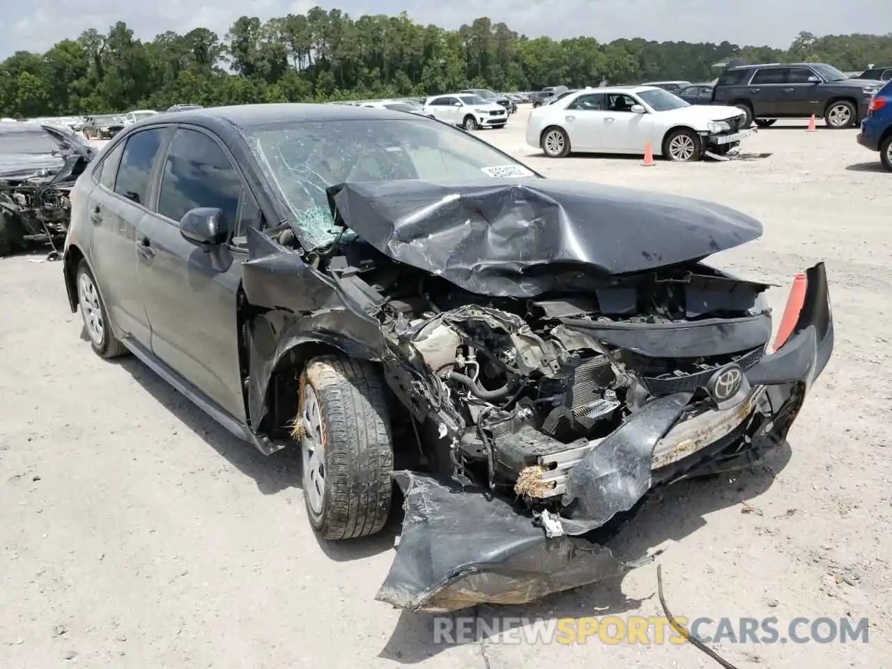 1 Photograph of a damaged car 5YFEPRAE6LP056843 TOYOTA COROLLA 2020