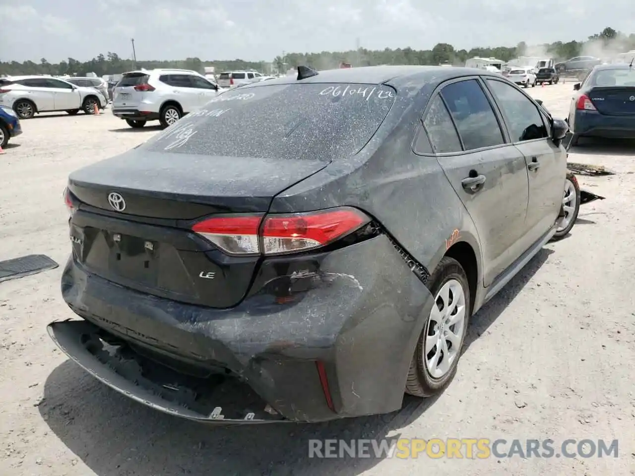 4 Photograph of a damaged car 5YFEPRAE6LP056843 TOYOTA COROLLA 2020