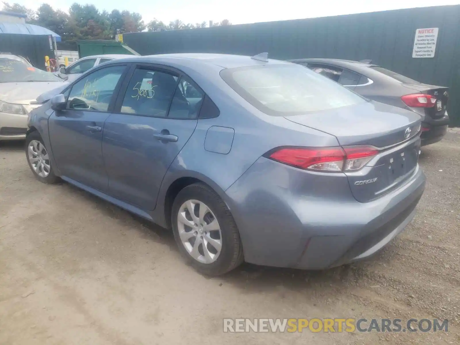 3 Photograph of a damaged car 5YFEPRAE6LP057121 TOYOTA COROLLA 2020