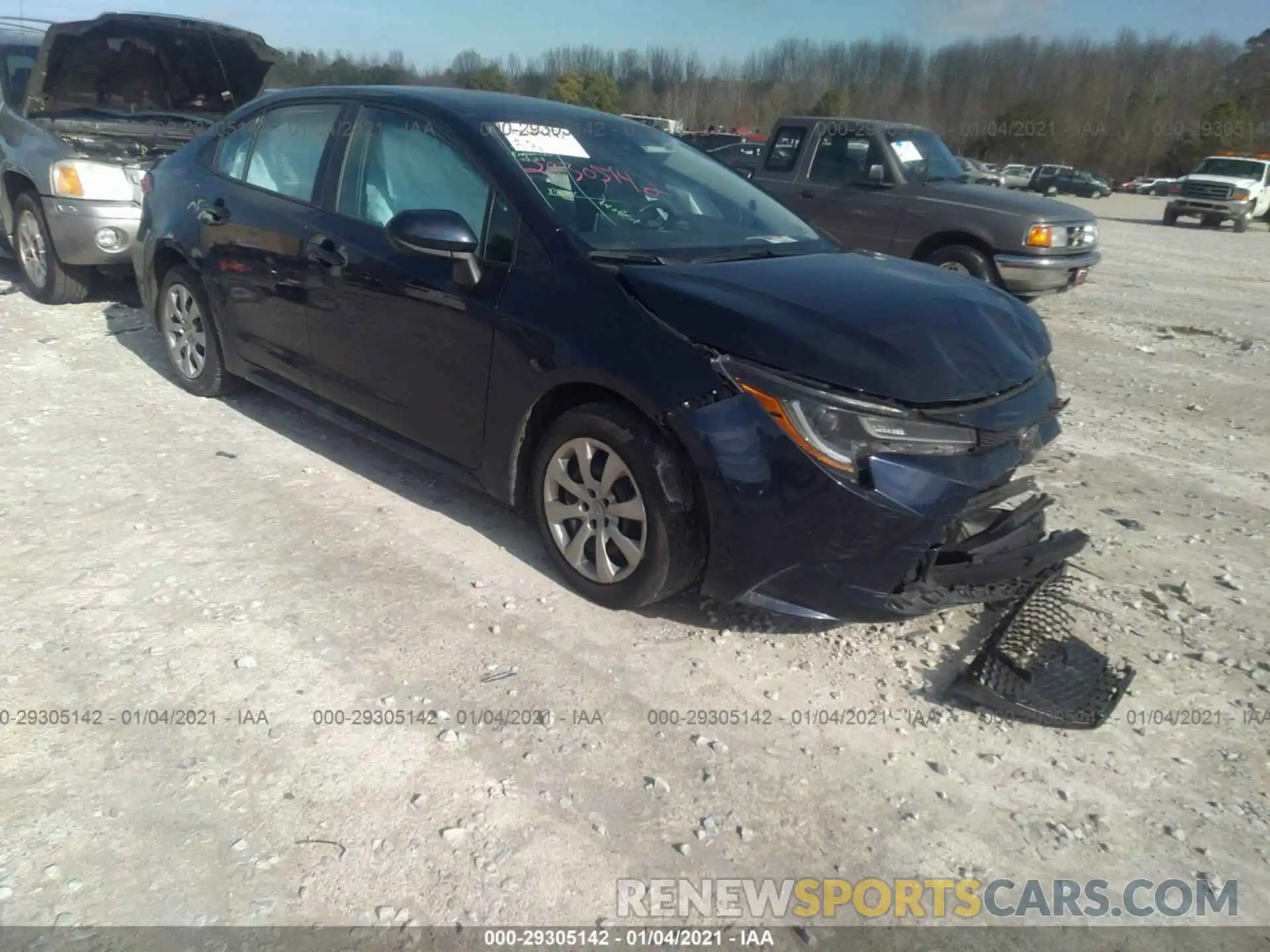 1 Photograph of a damaged car 5YFEPRAE6LP057863 TOYOTA COROLLA 2020