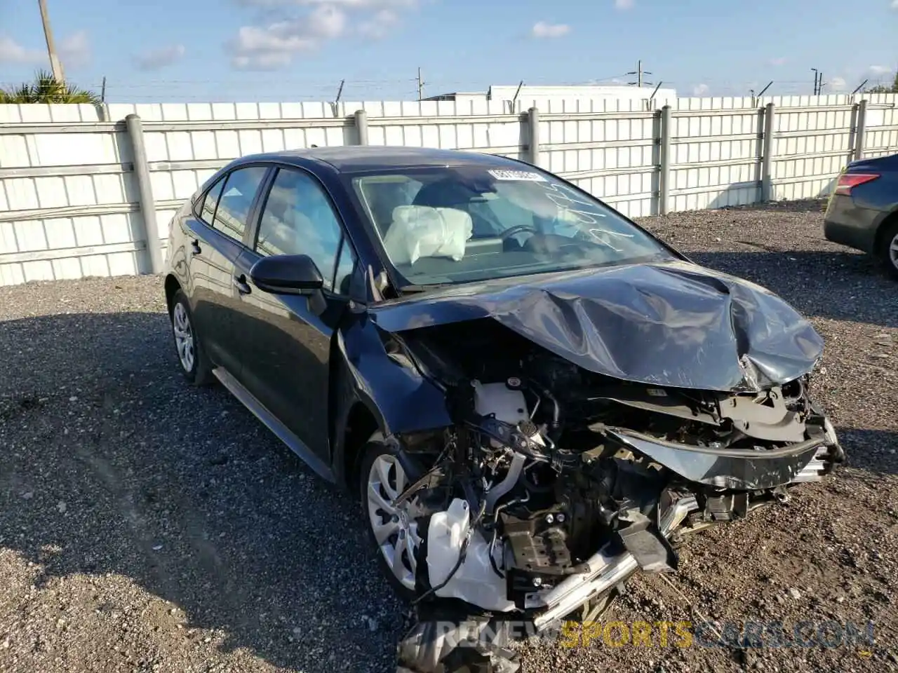 1 Photograph of a damaged car 5YFEPRAE6LP057975 TOYOTA COROLLA 2020