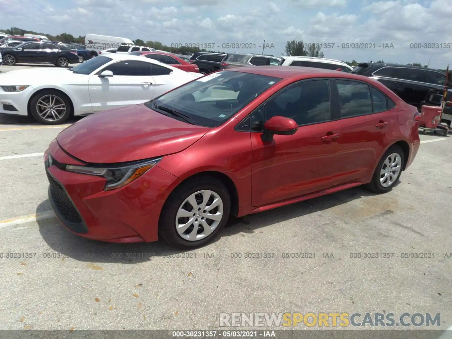 2 Photograph of a damaged car 5YFEPRAE6LP058236 TOYOTA COROLLA 2020