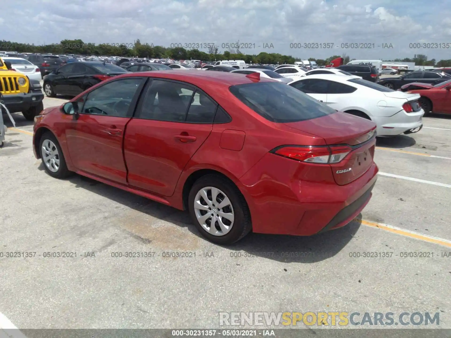 3 Photograph of a damaged car 5YFEPRAE6LP058236 TOYOTA COROLLA 2020