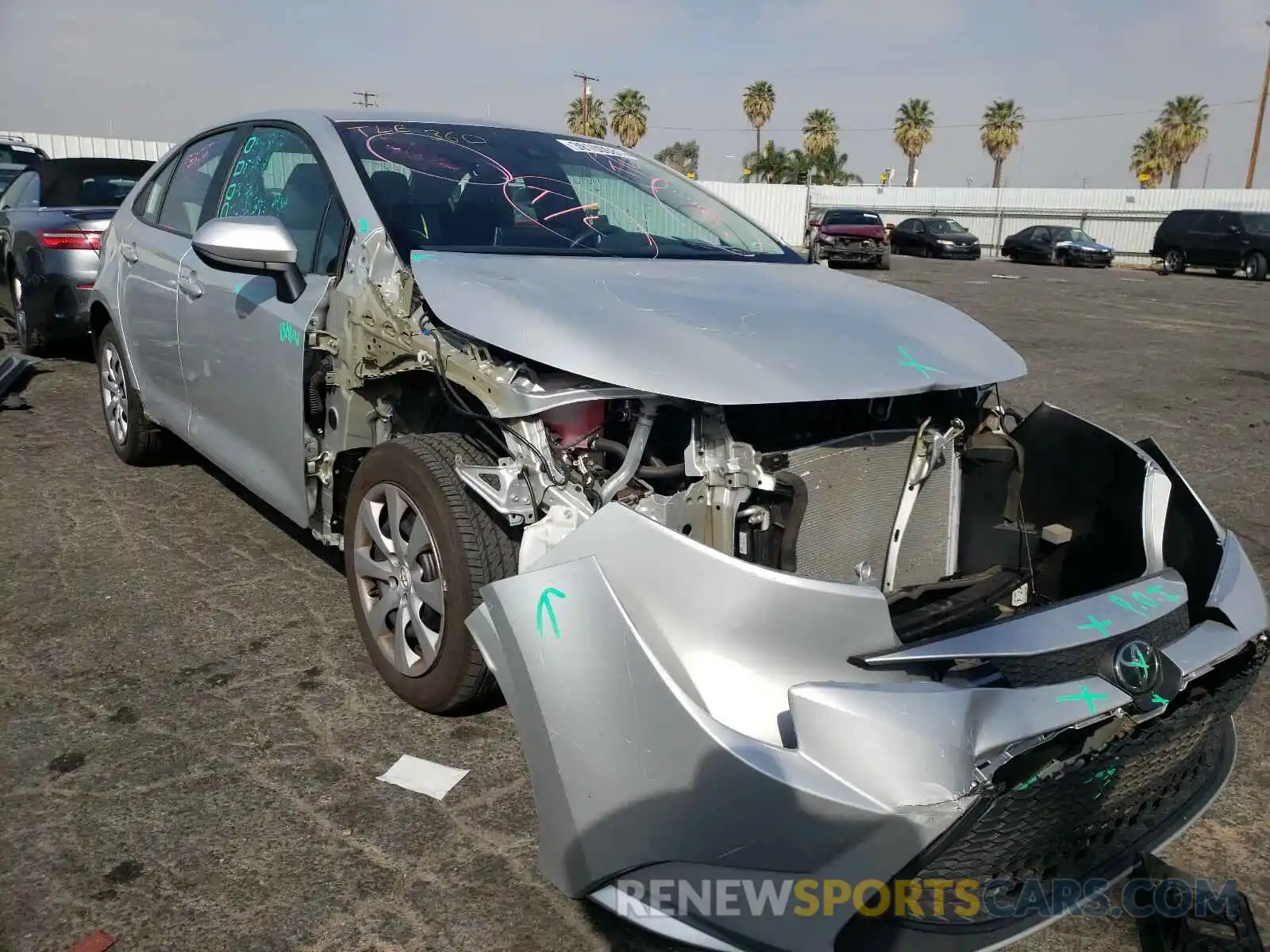 1 Photograph of a damaged car 5YFEPRAE6LP059550 TOYOTA COROLLA 2020