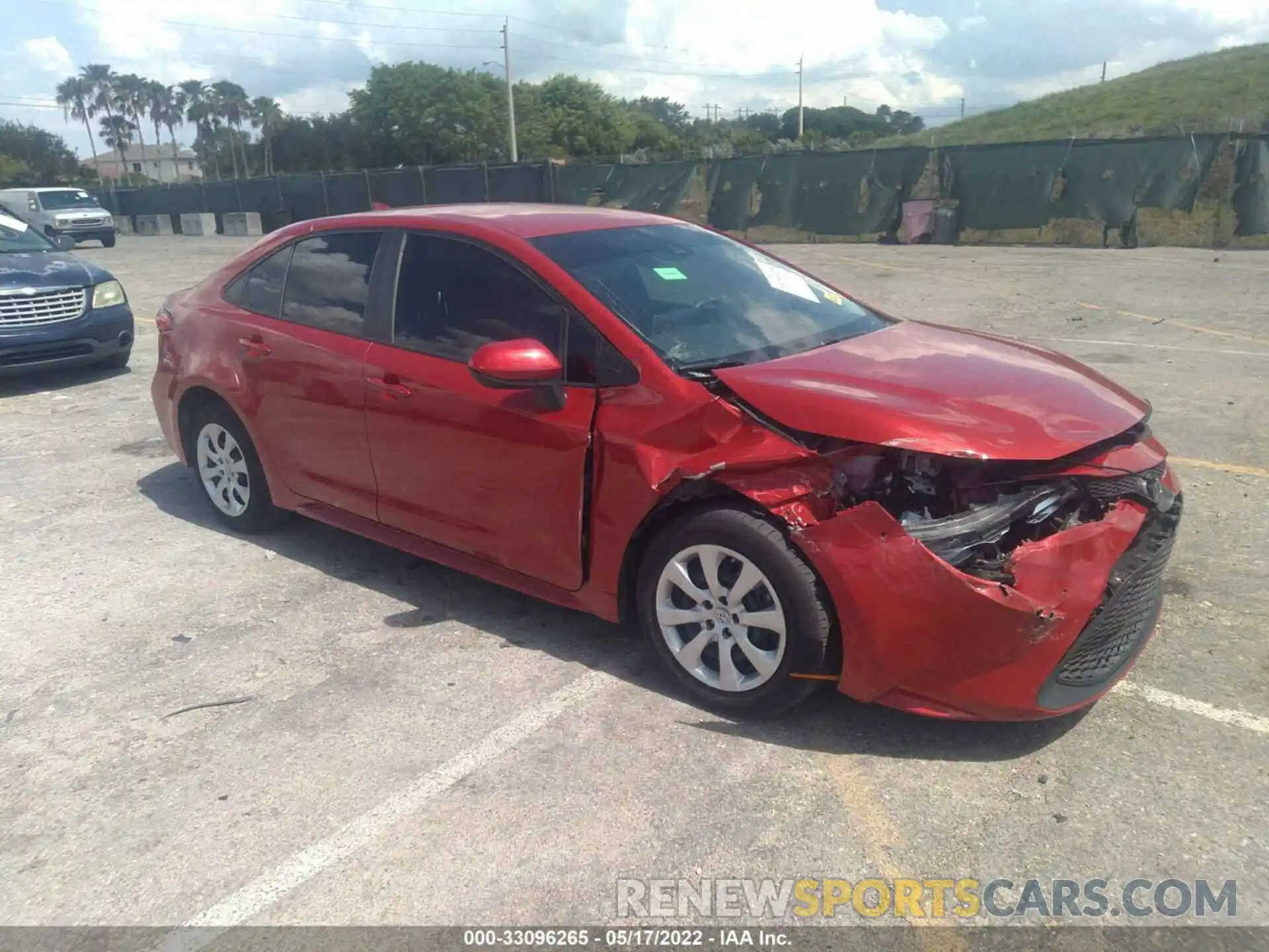 1 Photograph of a damaged car 5YFEPRAE6LP059631 TOYOTA COROLLA 2020