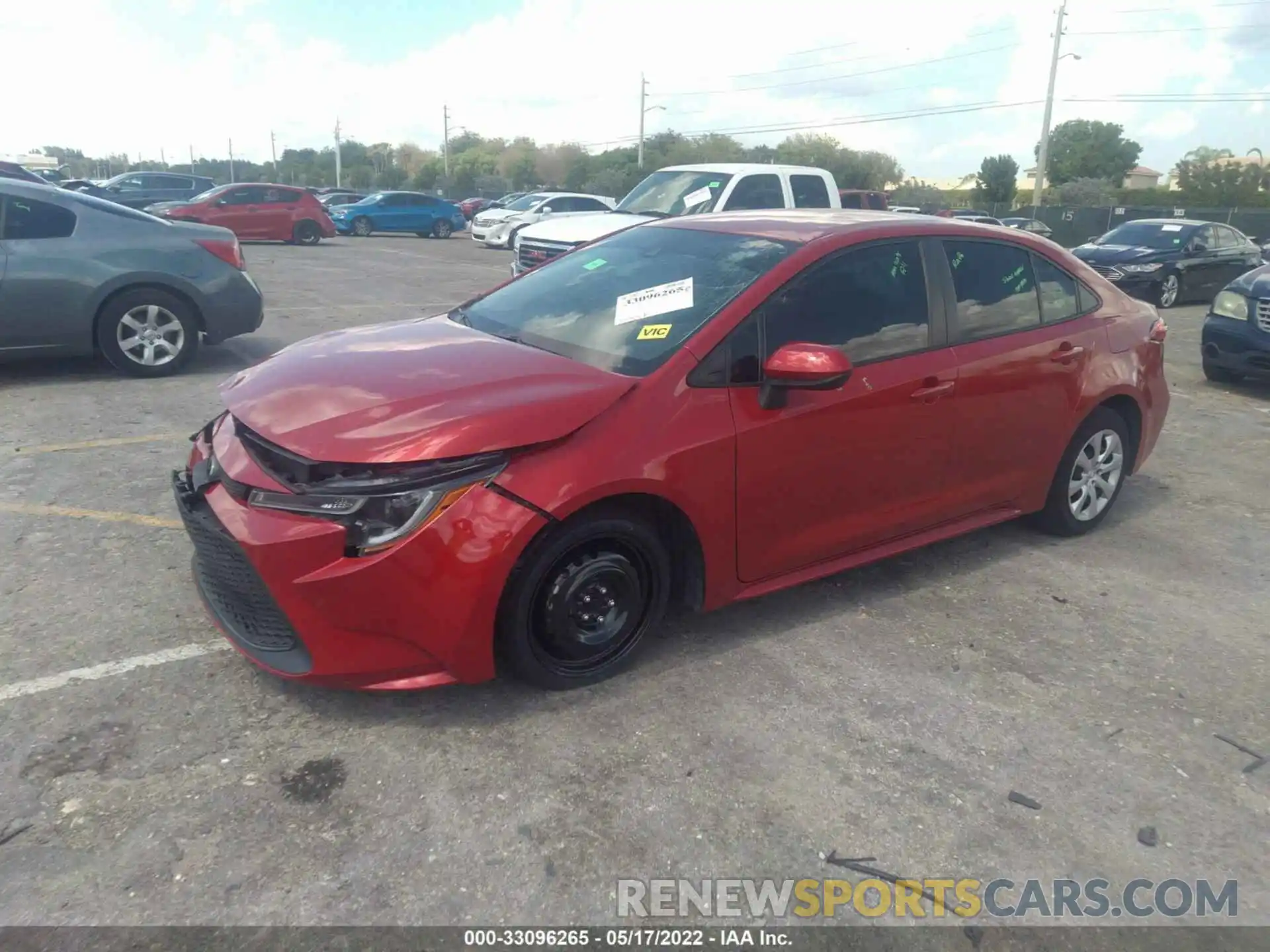 2 Photograph of a damaged car 5YFEPRAE6LP059631 TOYOTA COROLLA 2020