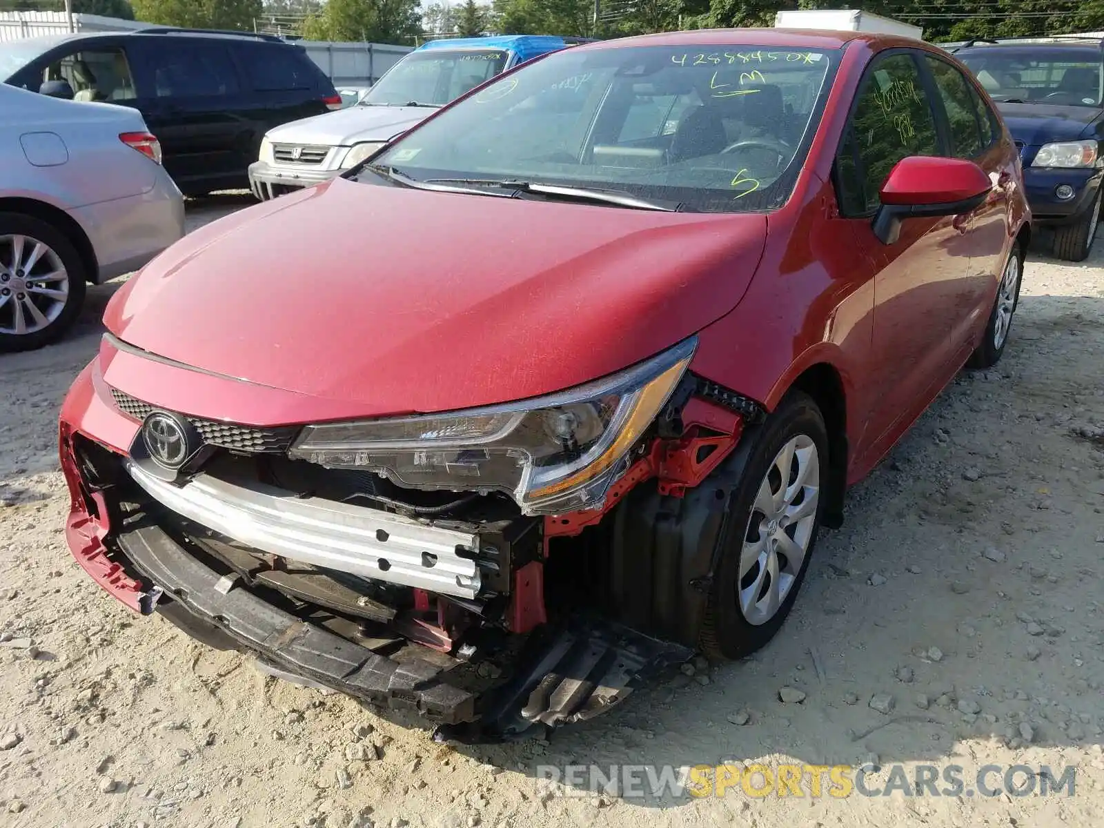 2 Photograph of a damaged car 5YFEPRAE6LP059757 TOYOTA COROLLA 2020