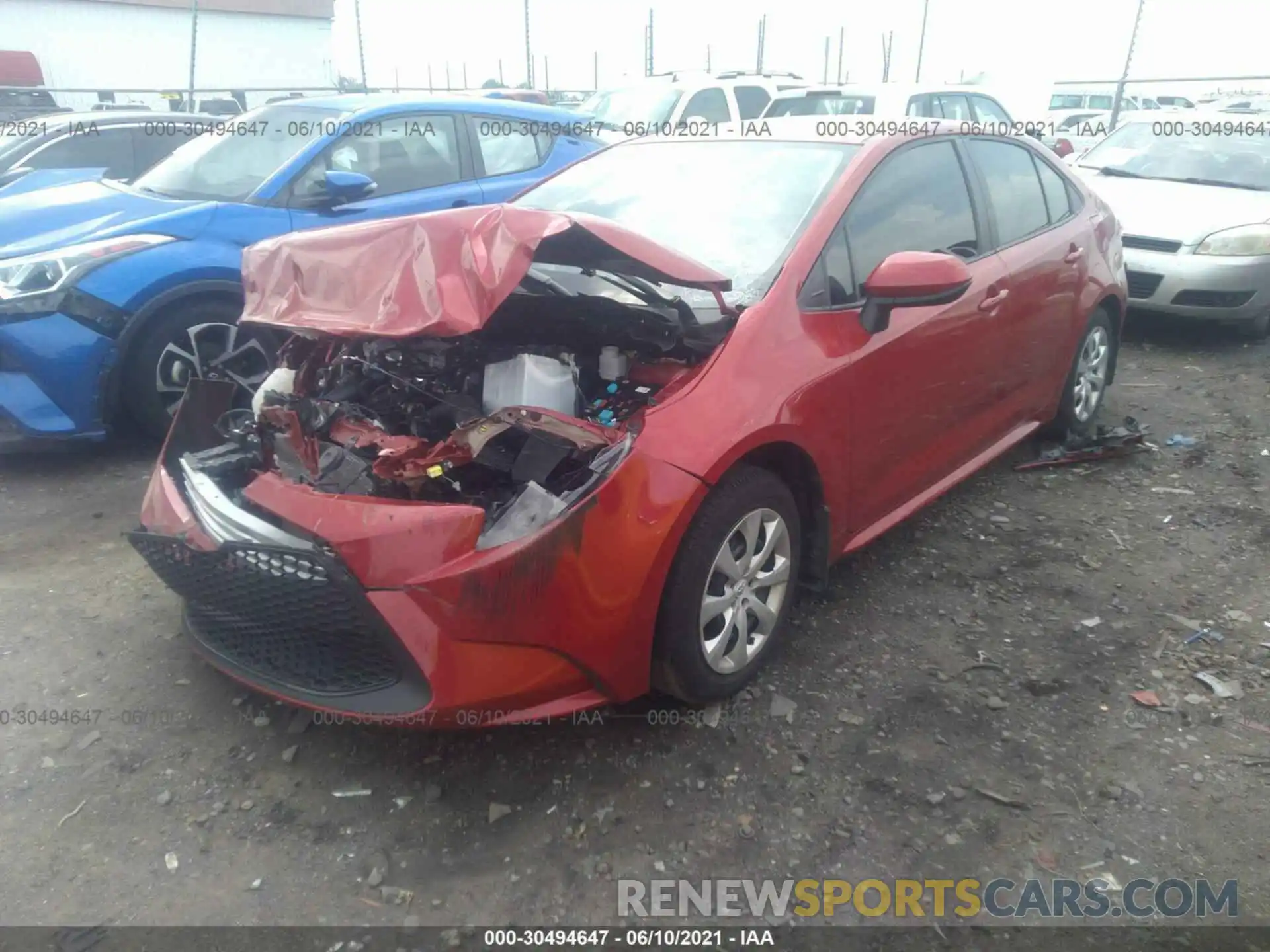 2 Photograph of a damaged car 5YFEPRAE6LP060469 TOYOTA COROLLA 2020