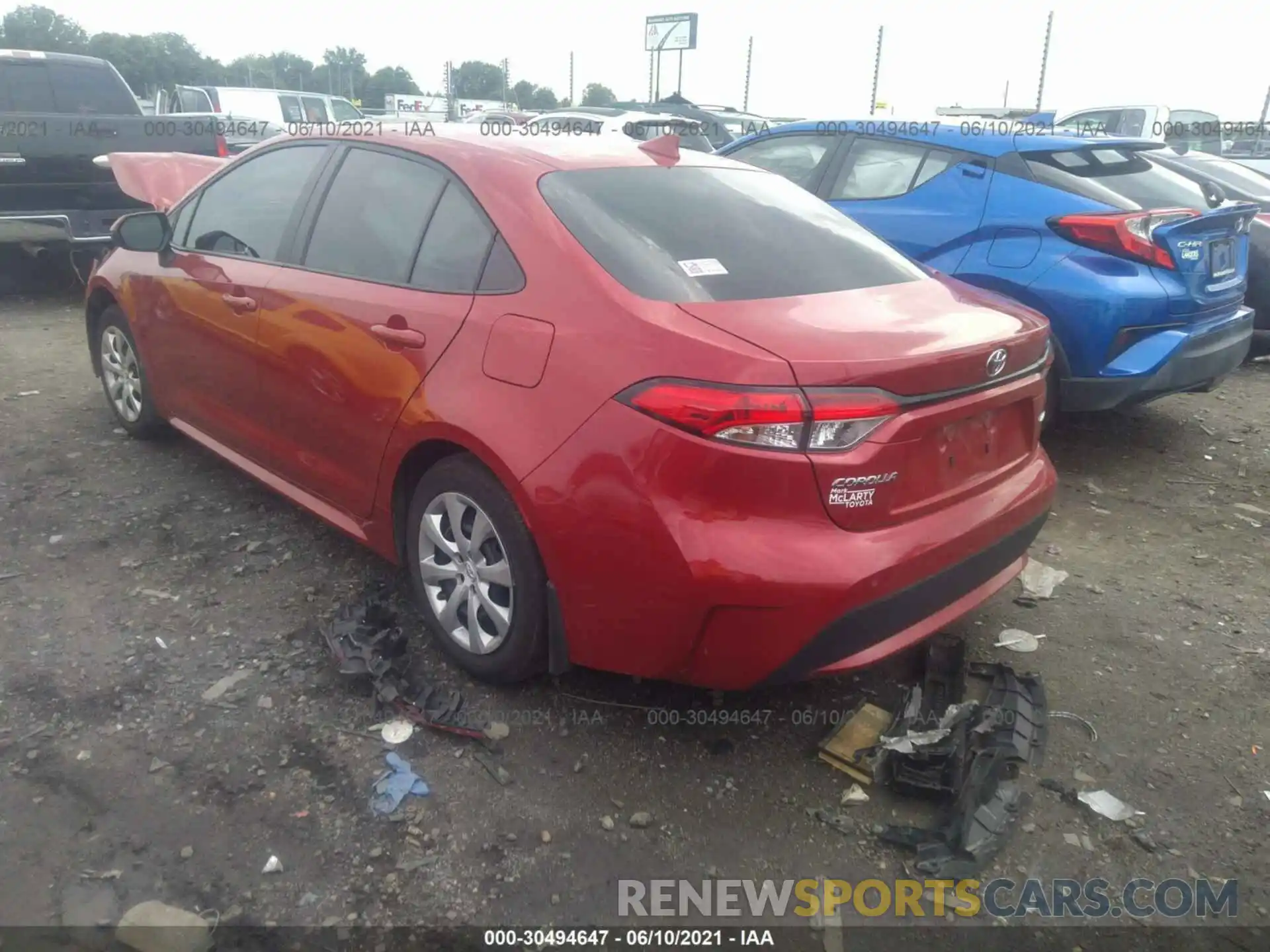 3 Photograph of a damaged car 5YFEPRAE6LP060469 TOYOTA COROLLA 2020