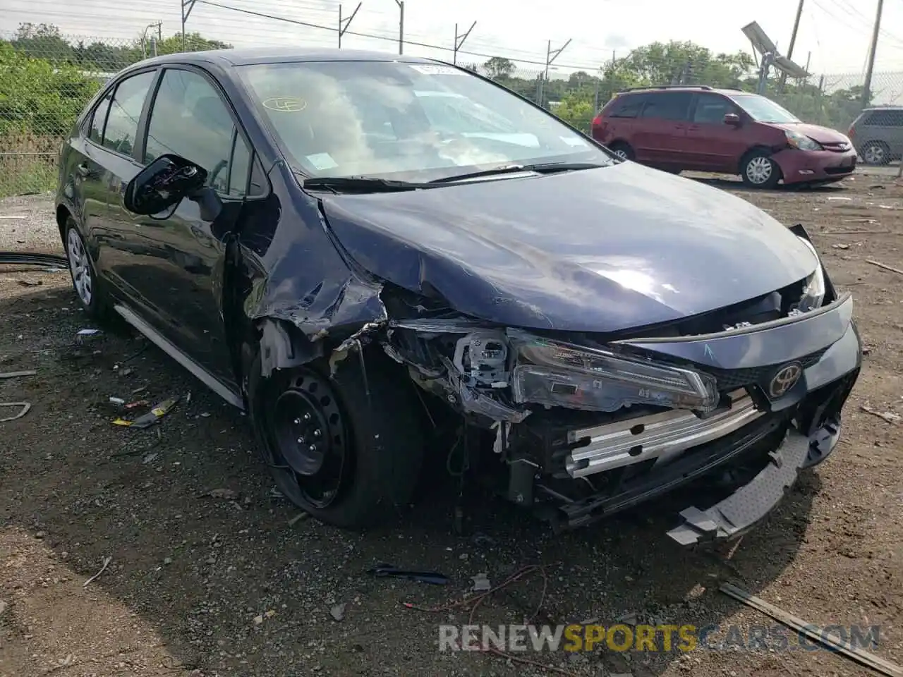 1 Photograph of a damaged car 5YFEPRAE6LP060598 TOYOTA COROLLA 2020