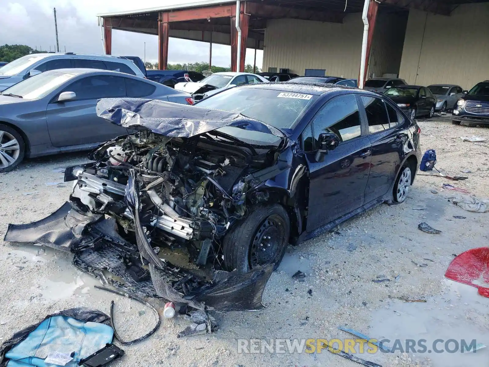 2 Photograph of a damaged car 5YFEPRAE6LP062030 TOYOTA COROLLA 2020