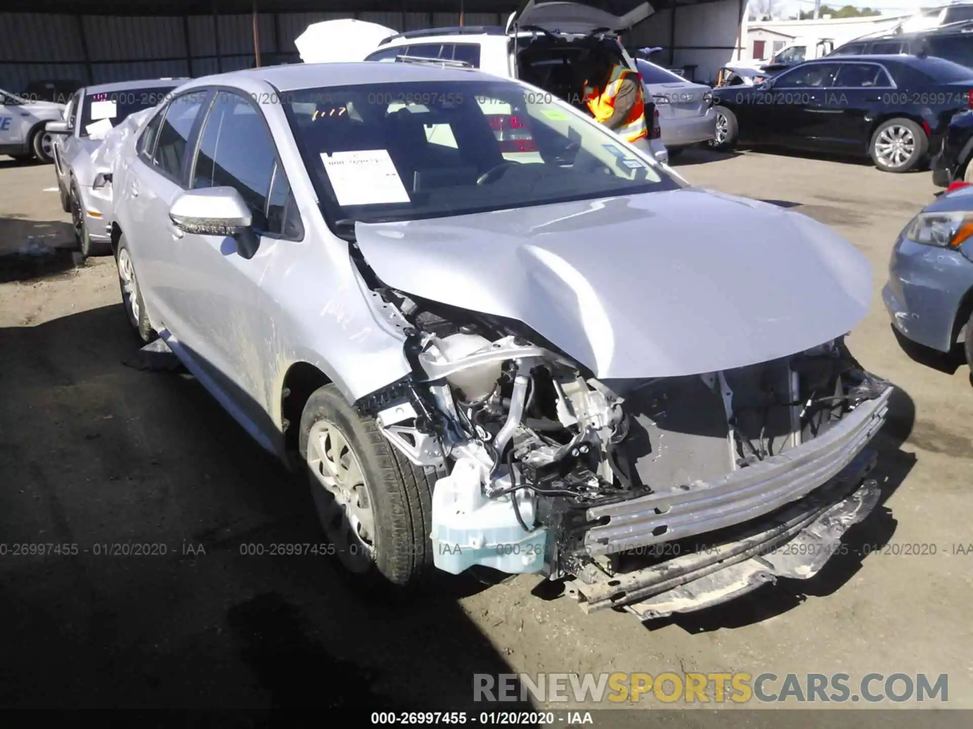 1 Photograph of a damaged car 5YFEPRAE6LP062822 TOYOTA COROLLA 2020