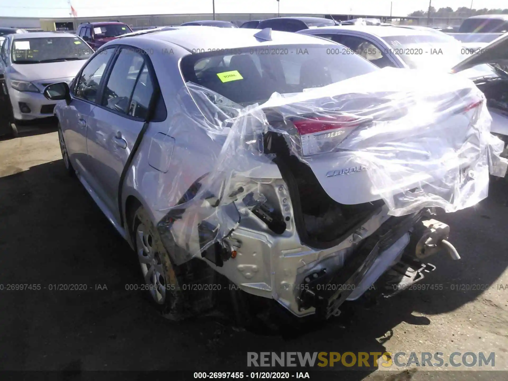 3 Photograph of a damaged car 5YFEPRAE6LP062822 TOYOTA COROLLA 2020