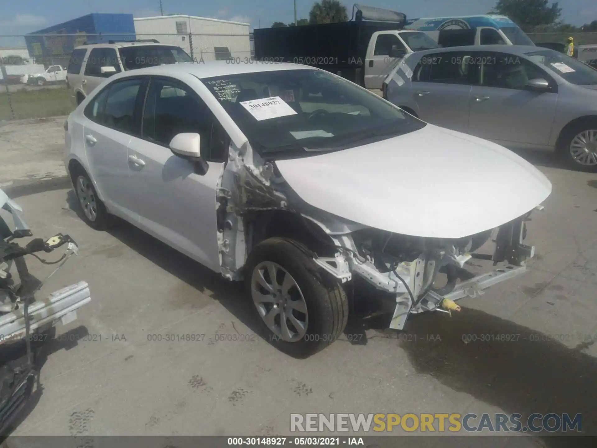 1 Photograph of a damaged car 5YFEPRAE6LP065512 TOYOTA COROLLA 2020