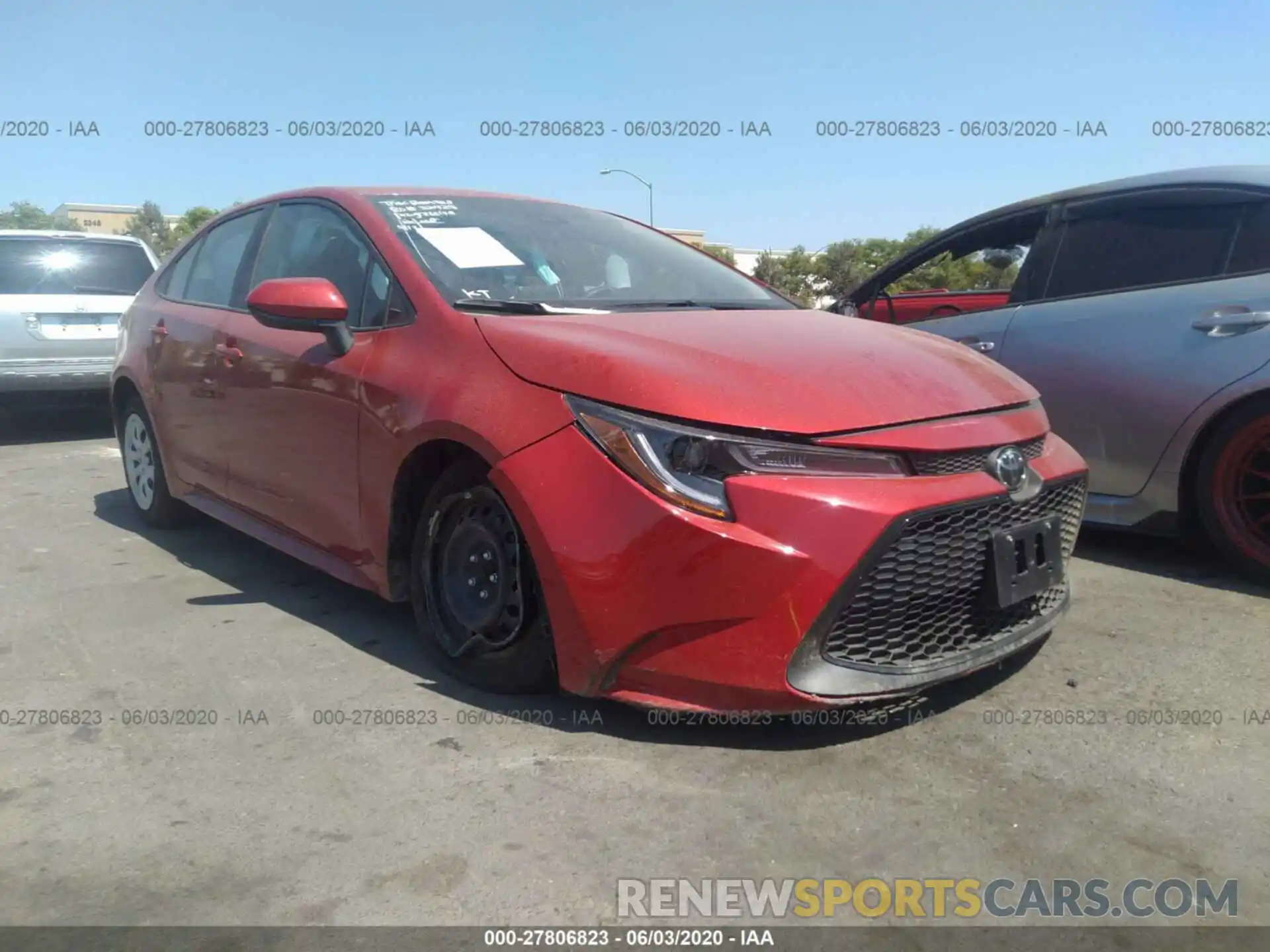 1 Photograph of a damaged car 5YFEPRAE6LP065817 TOYOTA COROLLA 2020