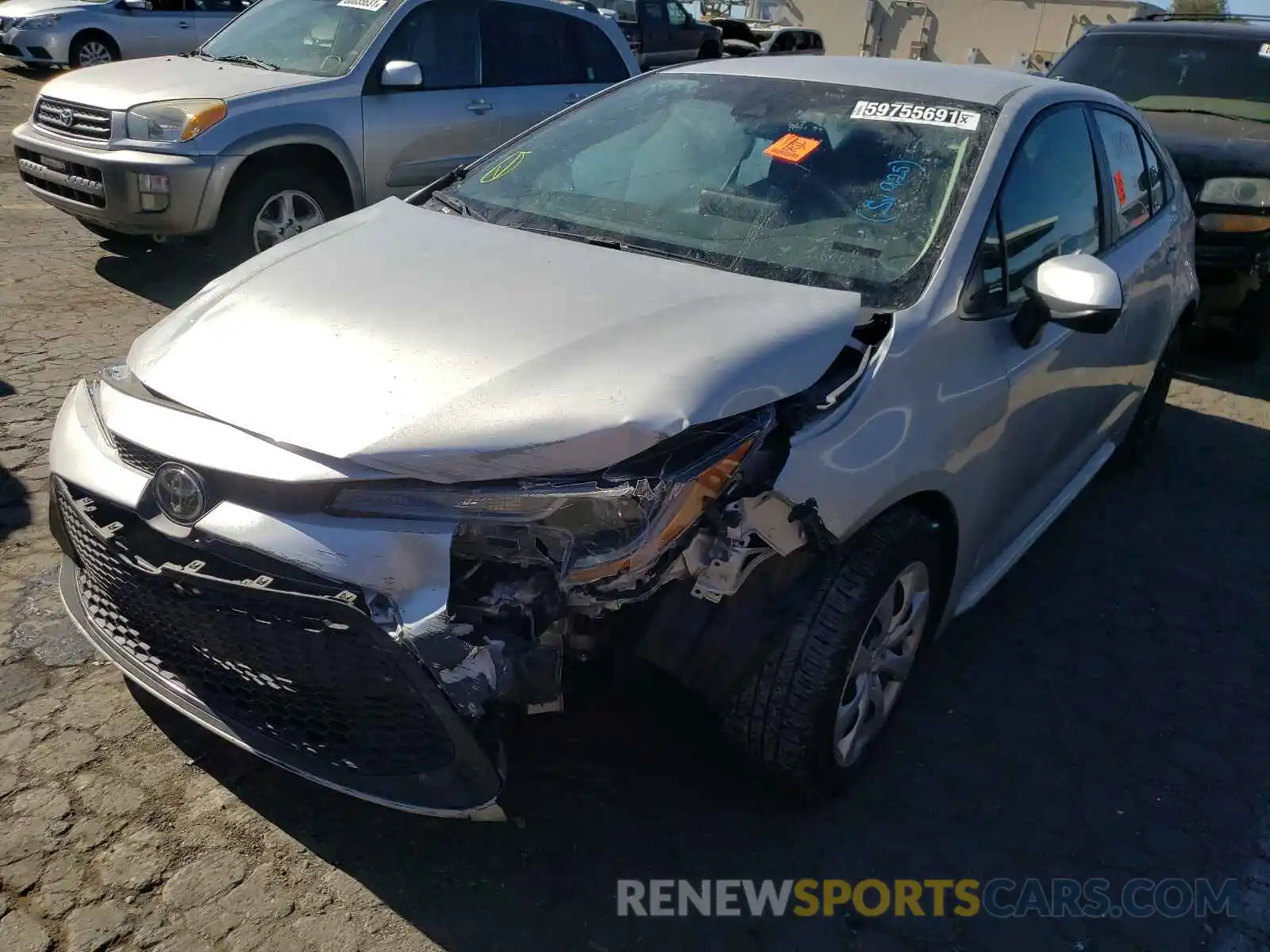 2 Photograph of a damaged car 5YFEPRAE6LP065865 TOYOTA COROLLA 2020