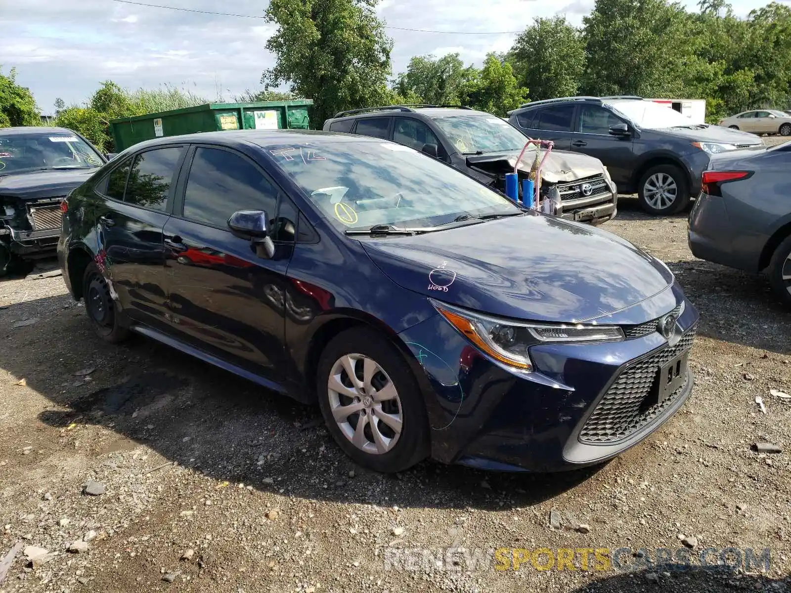 1 Photograph of a damaged car 5YFEPRAE6LP067292 TOYOTA COROLLA 2020