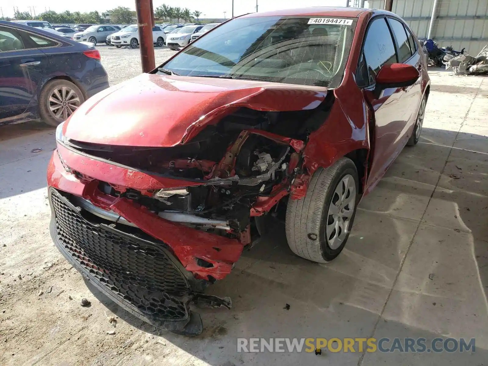 2 Photograph of a damaged car 5YFEPRAE6LP069771 TOYOTA COROLLA 2020