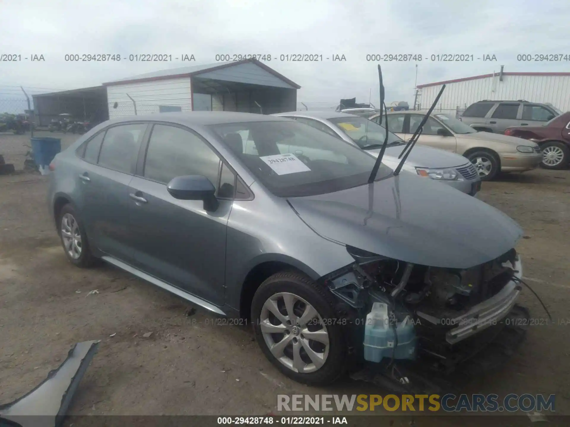 1 Photograph of a damaged car 5YFEPRAE6LP072802 TOYOTA COROLLA 2020