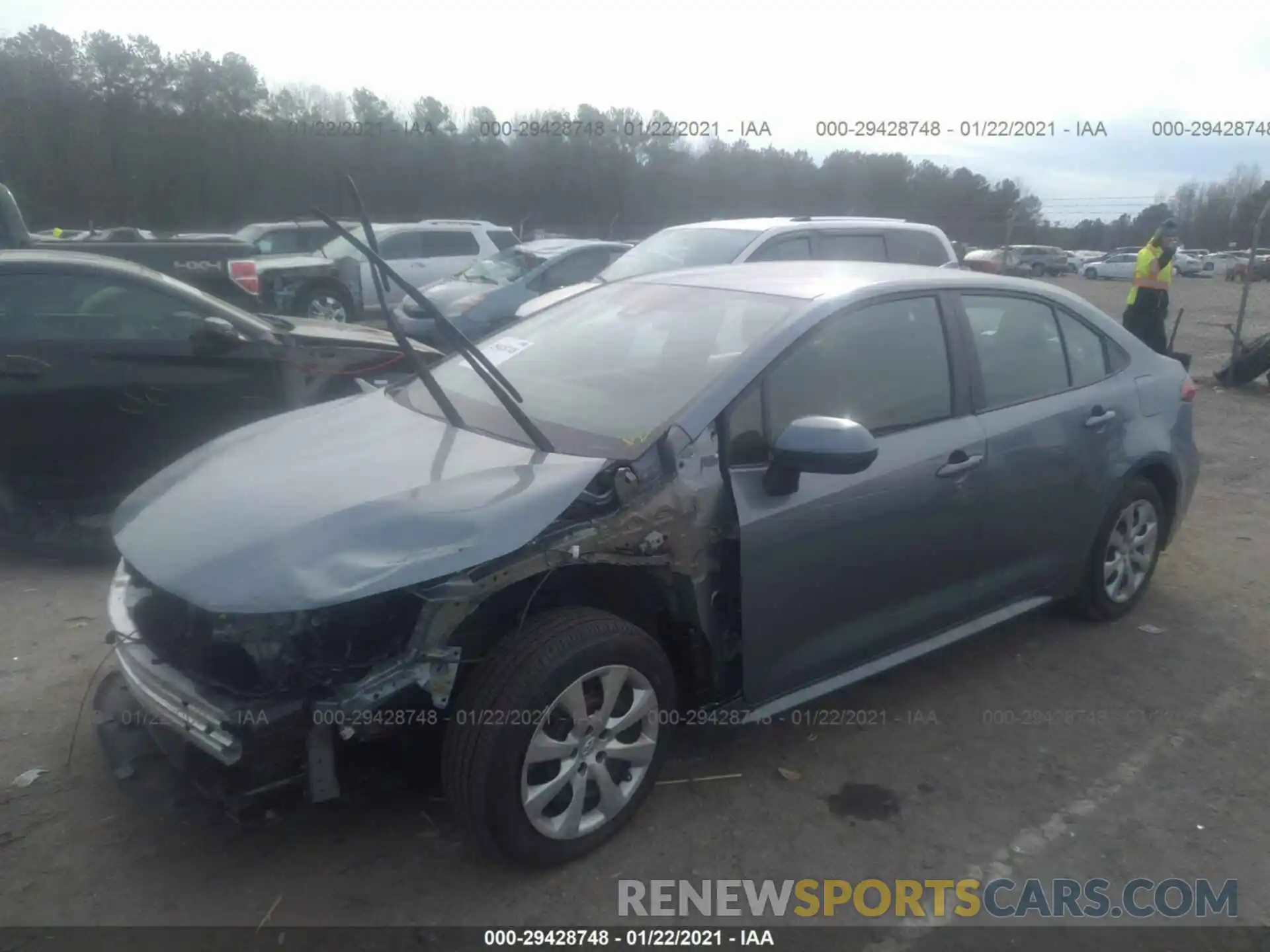 2 Photograph of a damaged car 5YFEPRAE6LP072802 TOYOTA COROLLA 2020