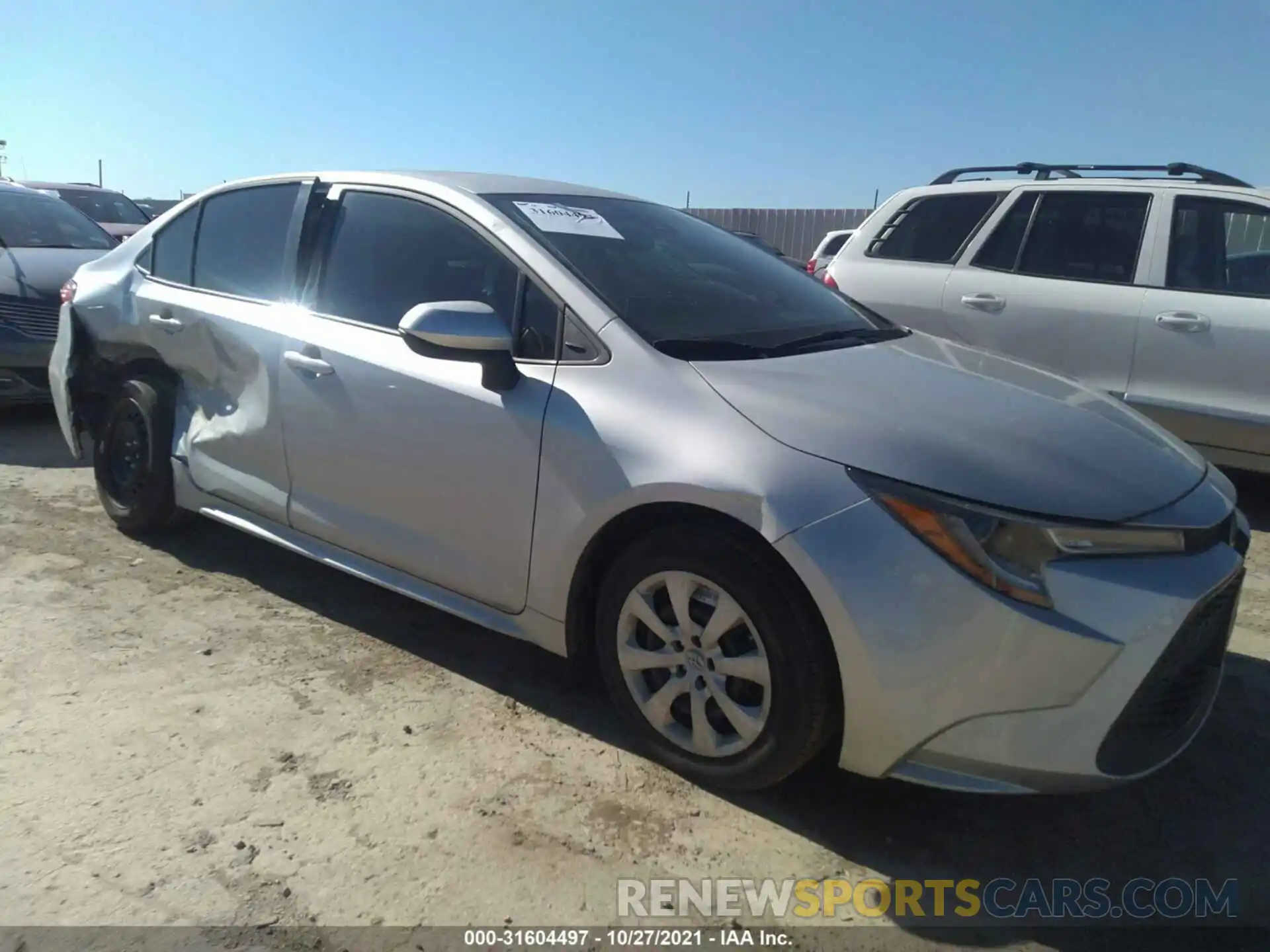 1 Photograph of a damaged car 5YFEPRAE6LP073495 TOYOTA COROLLA 2020