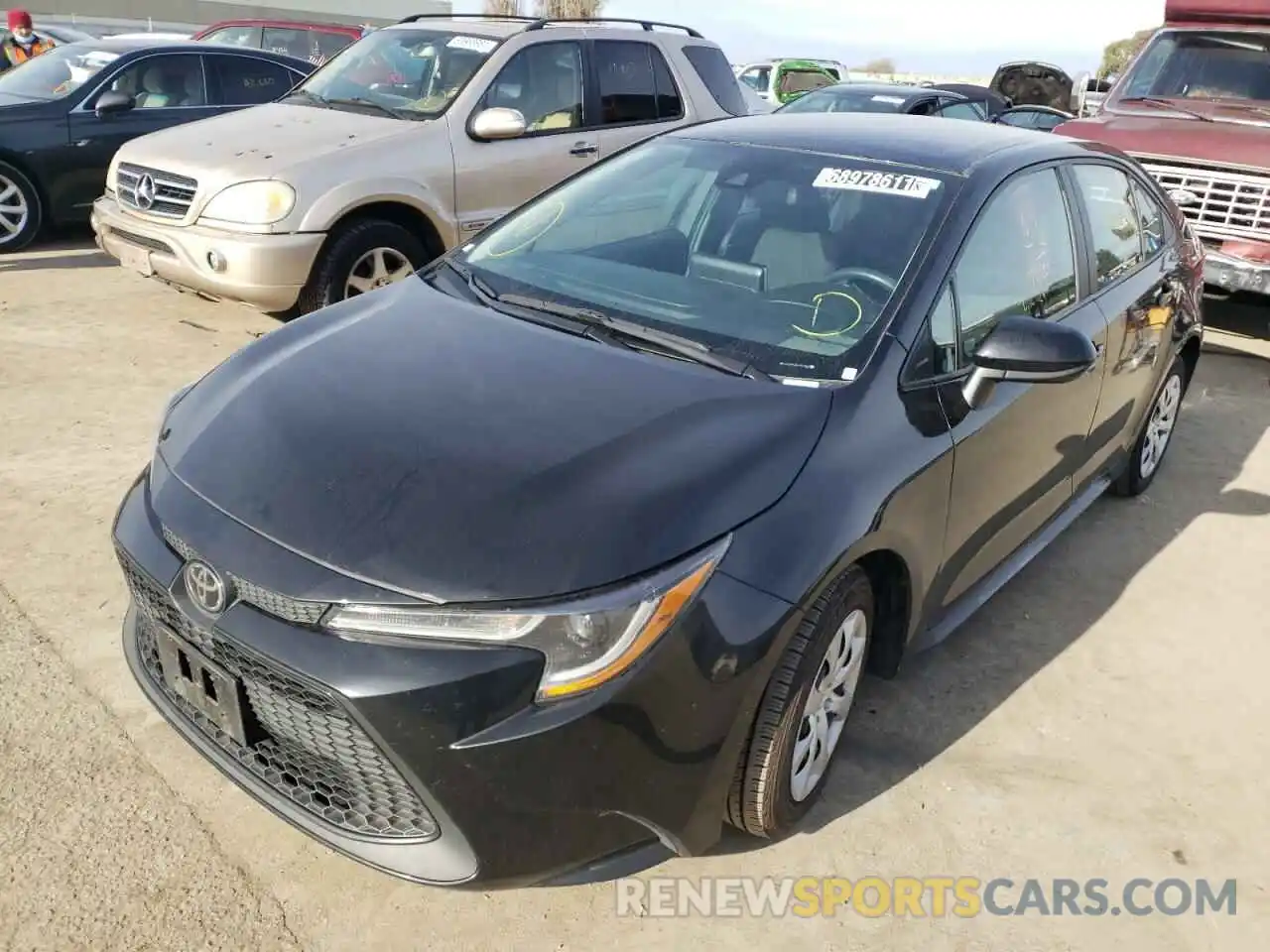 2 Photograph of a damaged car 5YFEPRAE6LP077045 TOYOTA COROLLA 2020