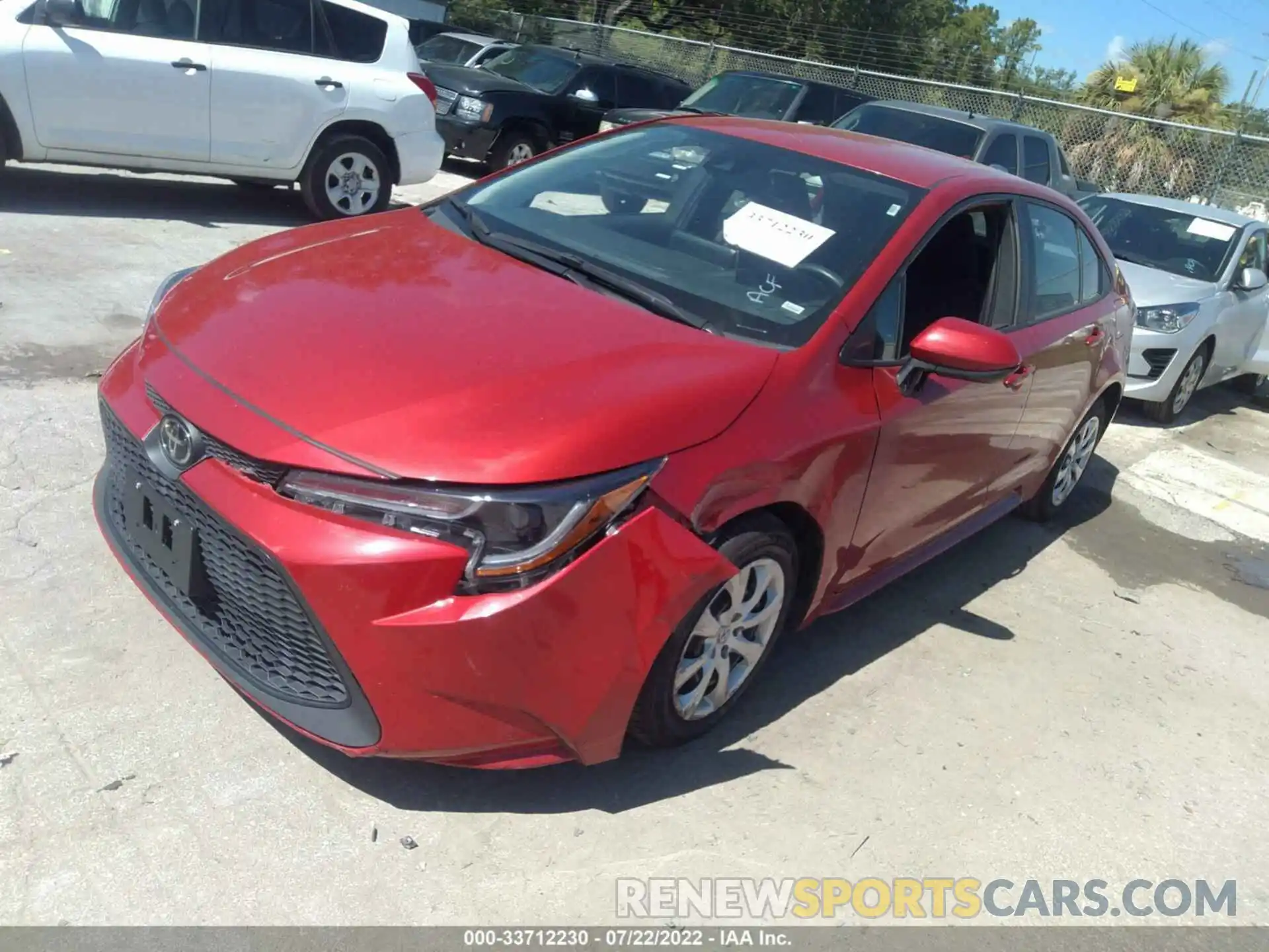 2 Photograph of a damaged car 5YFEPRAE6LP078776 TOYOTA COROLLA 2020