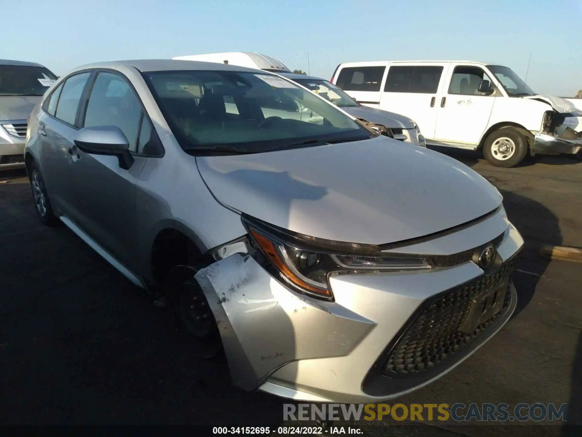 1 Photograph of a damaged car 5YFEPRAE6LP078843 TOYOTA COROLLA 2020