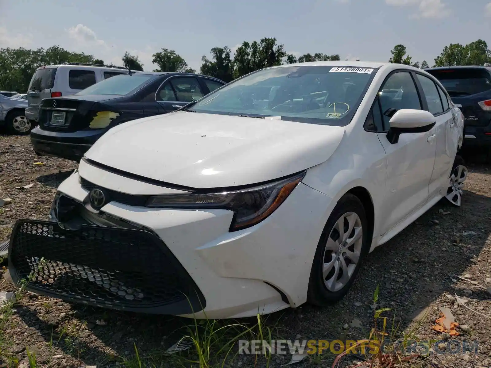 2 Photograph of a damaged car 5YFEPRAE6LP078874 TOYOTA COROLLA 2020