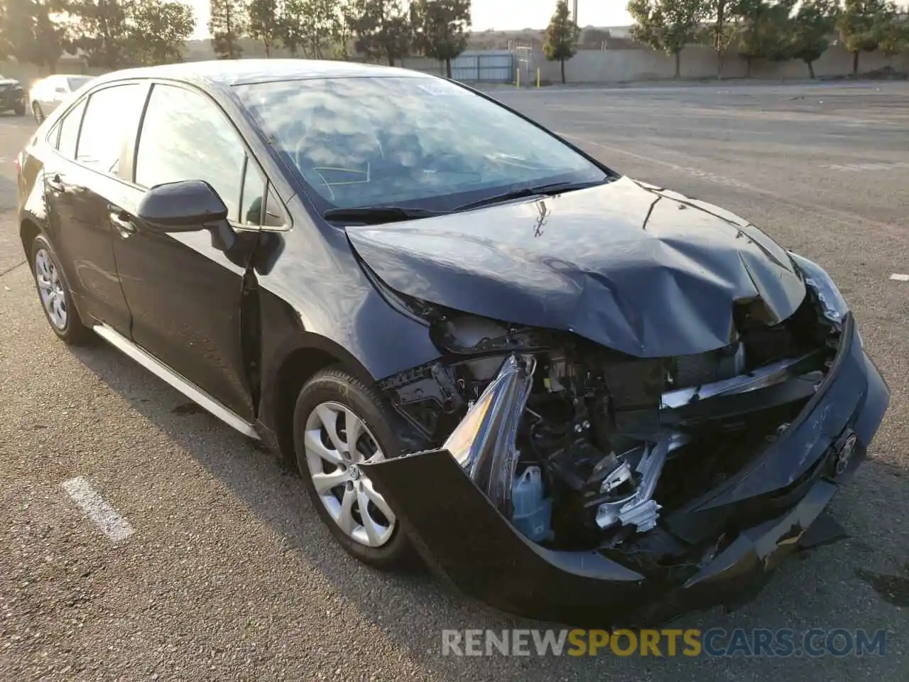 1 Photograph of a damaged car 5YFEPRAE6LP079751 TOYOTA COROLLA 2020