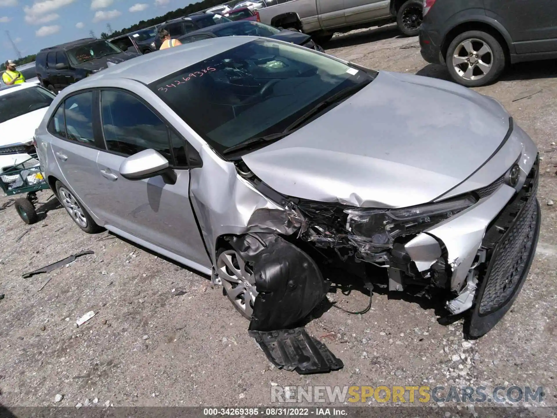 1 Photograph of a damaged car 5YFEPRAE6LP084142 TOYOTA COROLLA 2020