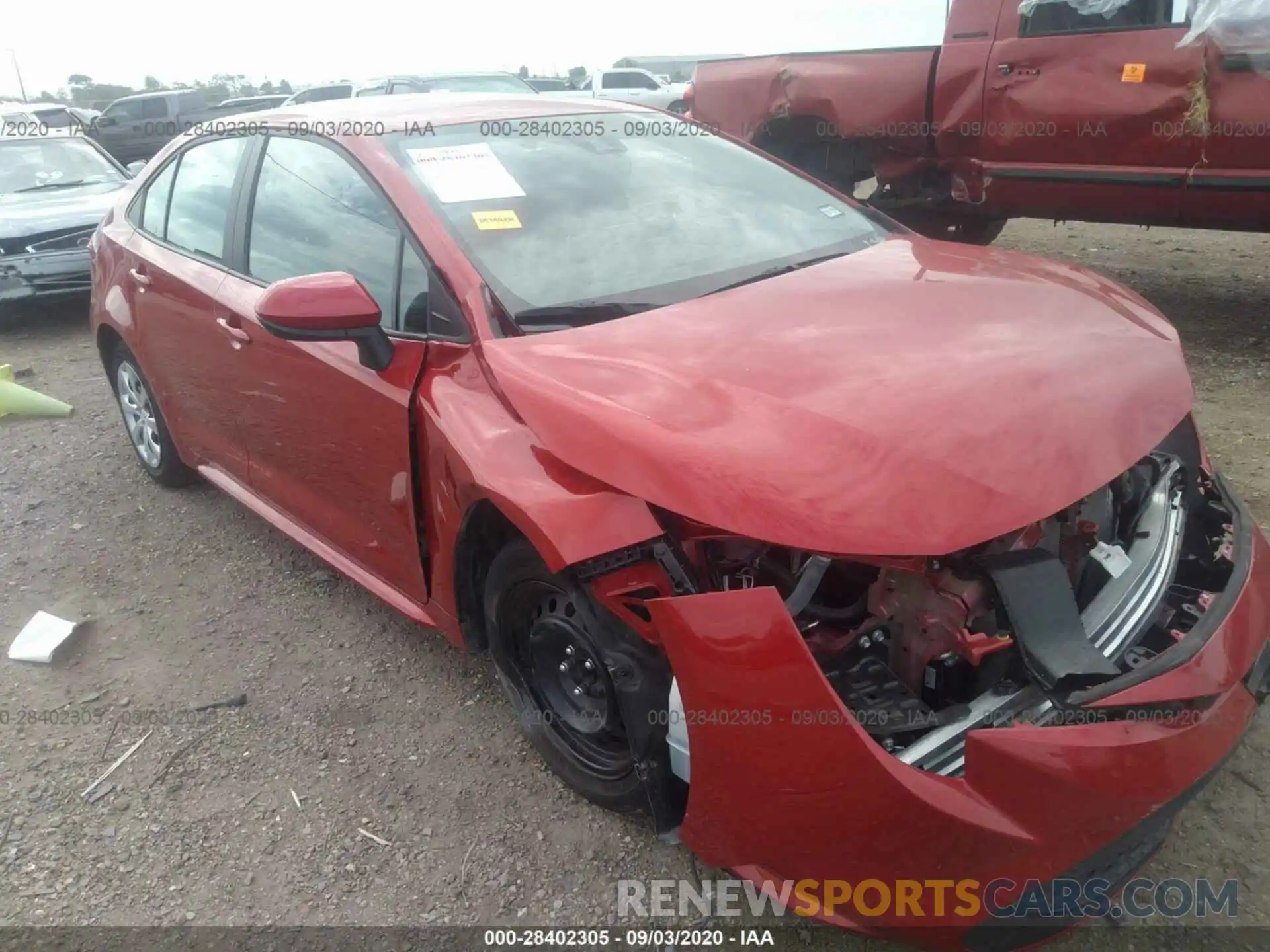 1 Photograph of a damaged car 5YFEPRAE6LP086148 TOYOTA COROLLA 2020