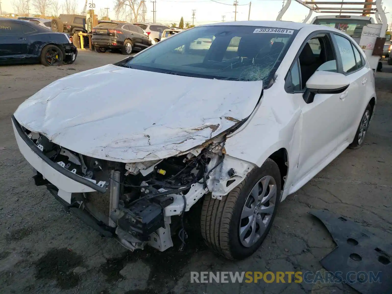 2 Photograph of a damaged car 5YFEPRAE6LP087722 TOYOTA COROLLA 2020